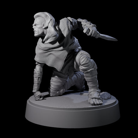 Sneaking Githyanki Rogue A Miniature for Dungeons and Dragons, Pathfinder or other TTRPGs