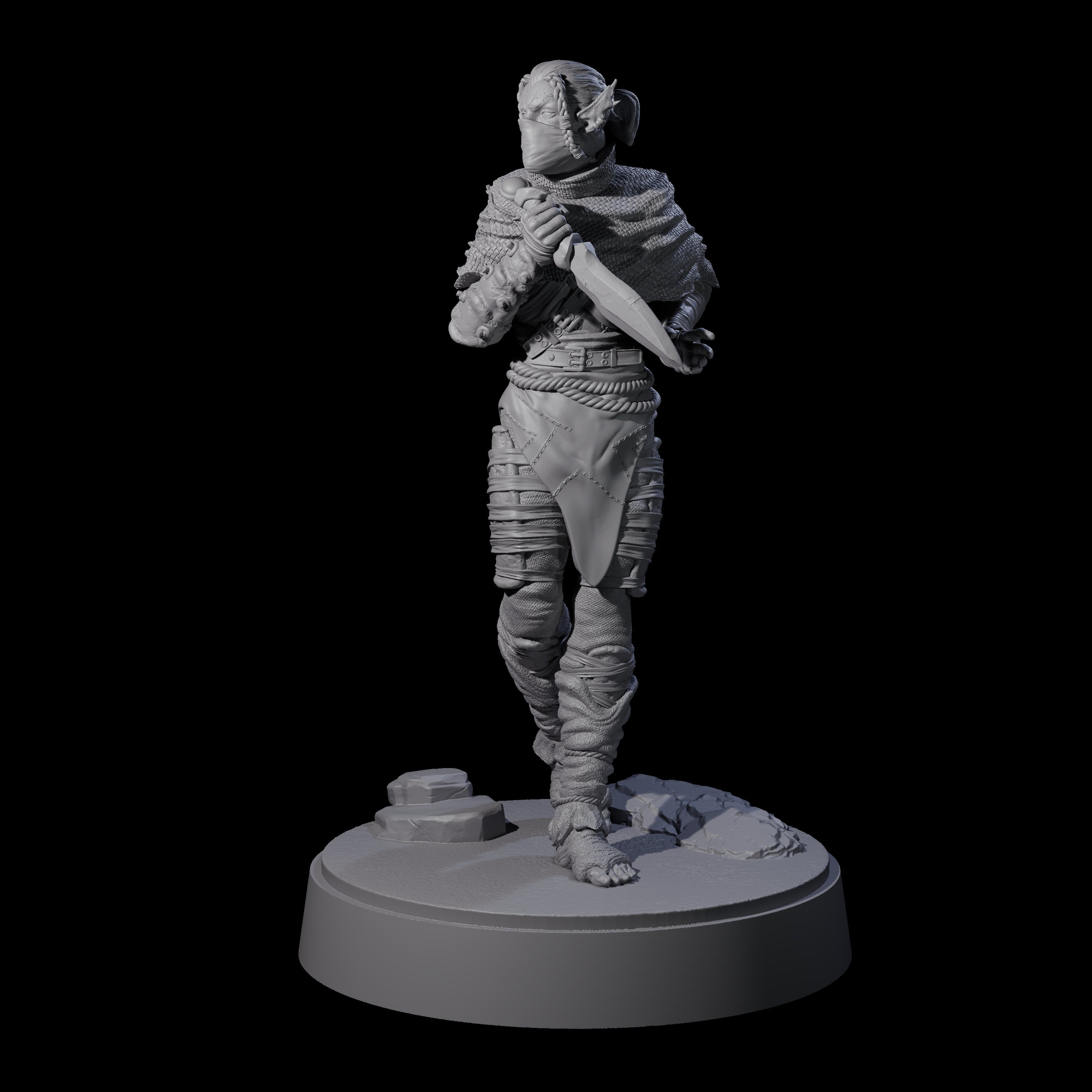 Sneaking Githyanki Rogue B Miniature for Dungeons and Dragons, Pathfinder or other TTRPGs
