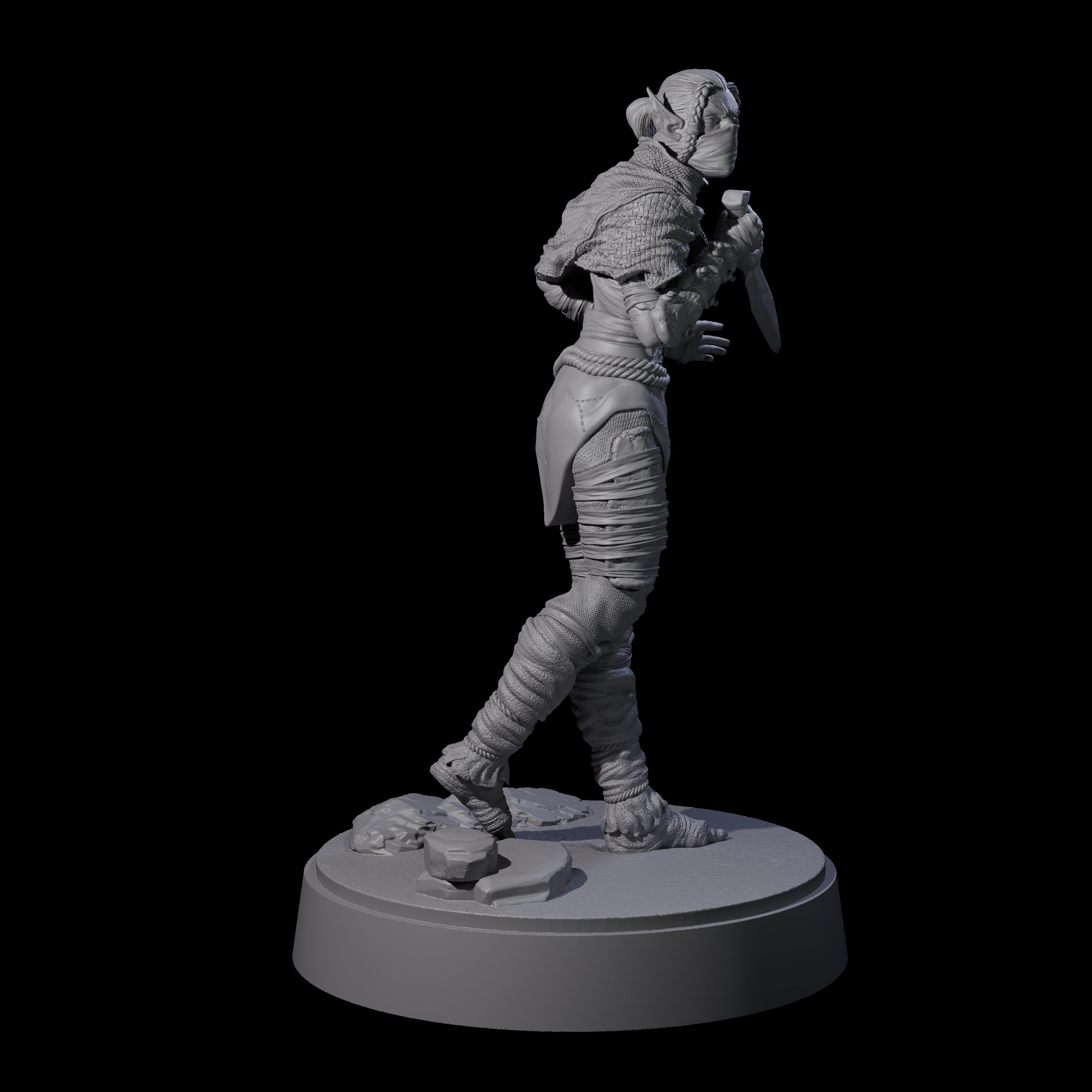 Sneaking Githyanki Rogue B Miniature for Dungeons and Dragons, Pathfinder or other TTRPGs