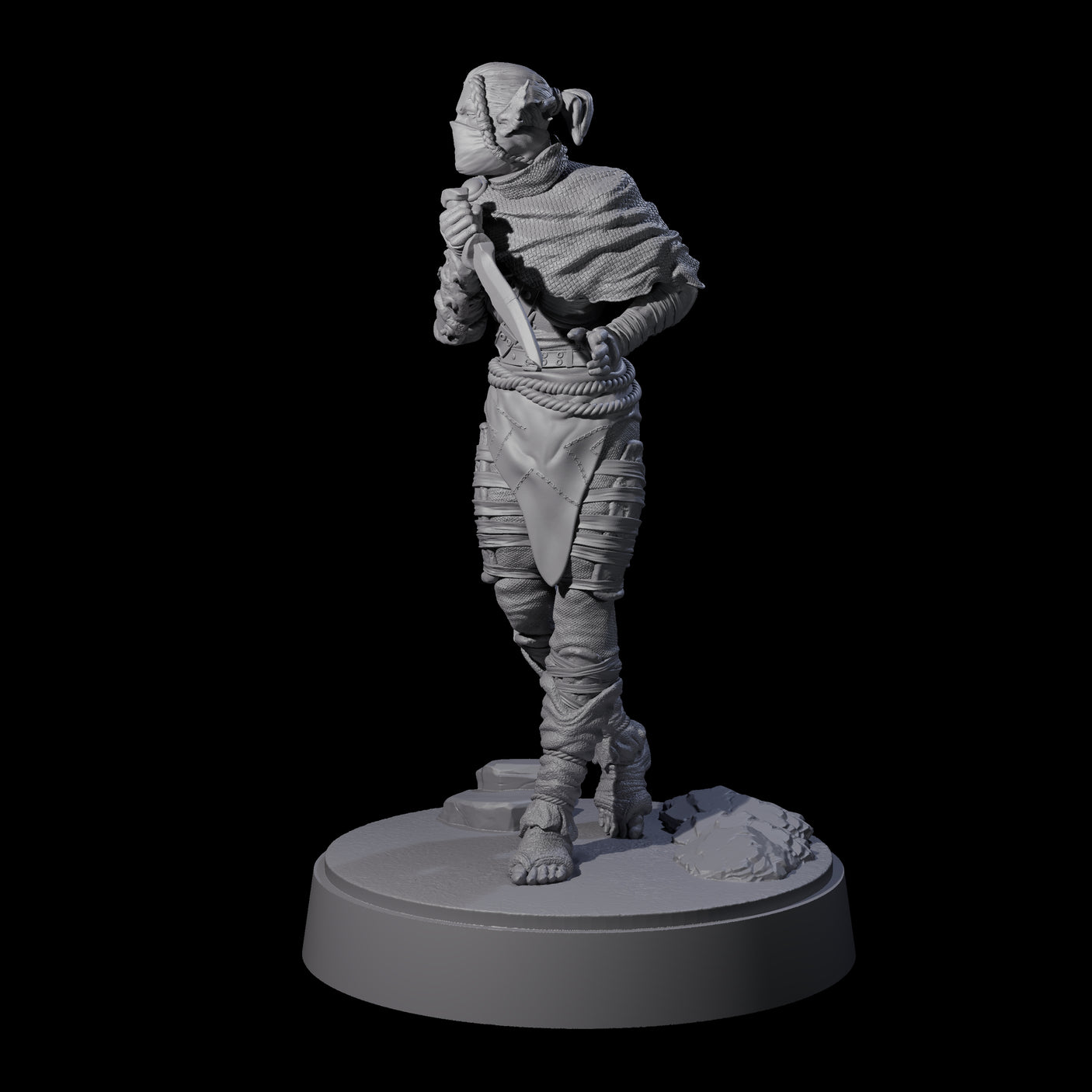 Sneaking Githyanki Rogue B Miniature for Dungeons and Dragons, Pathfinder or other TTRPGs