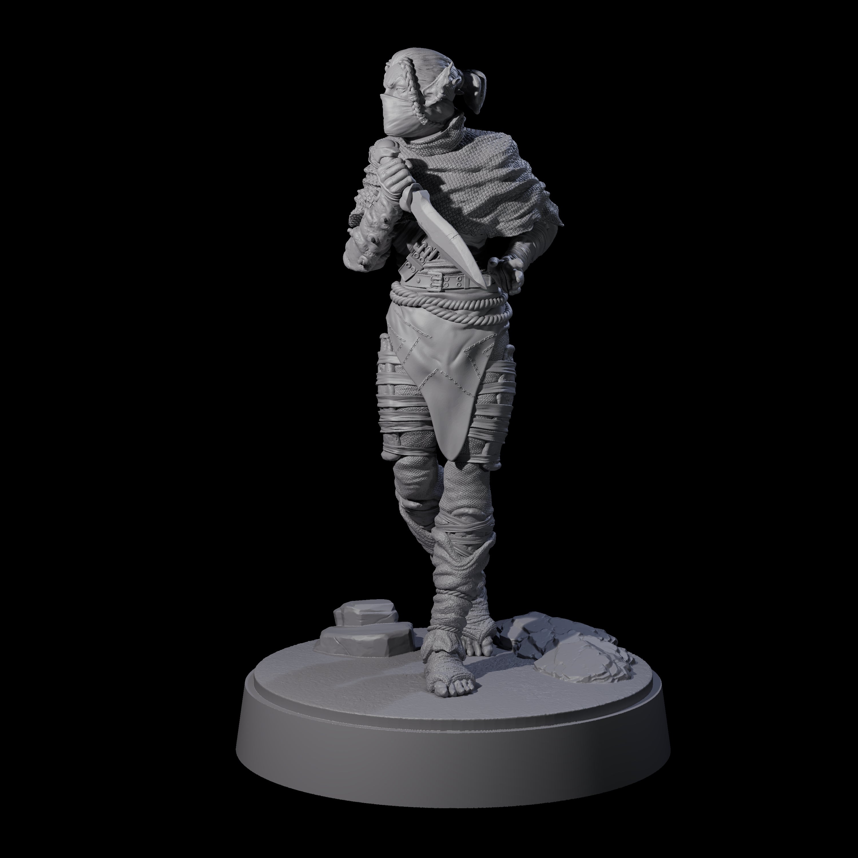 Sneaking Githyanki Rogue B Miniature for Dungeons and Dragons, Pathfinder or other TTRPGs