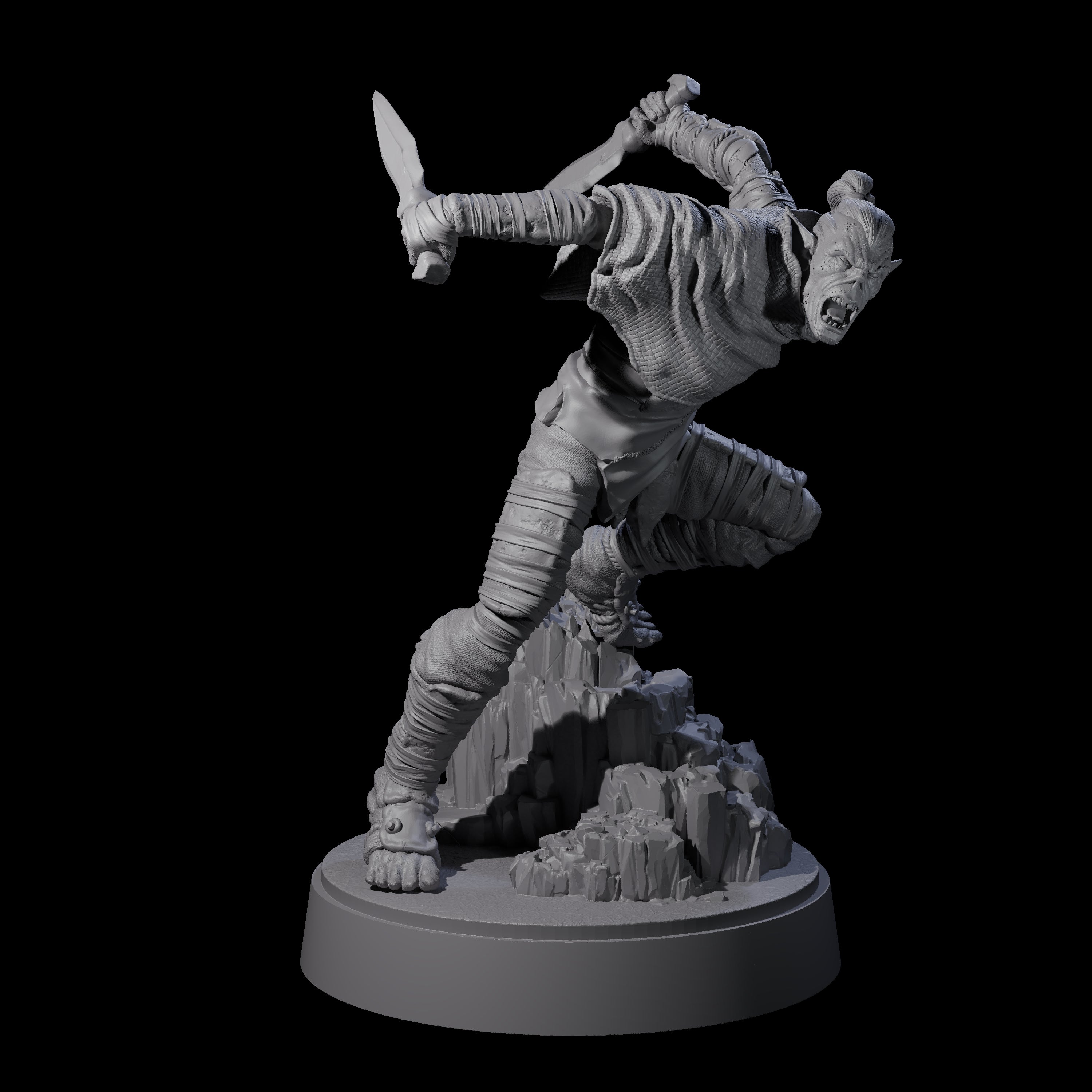 Sneaking Githyanki Rogue C Miniature for Dungeons and Dragons, Pathfinder or other TTRPGs