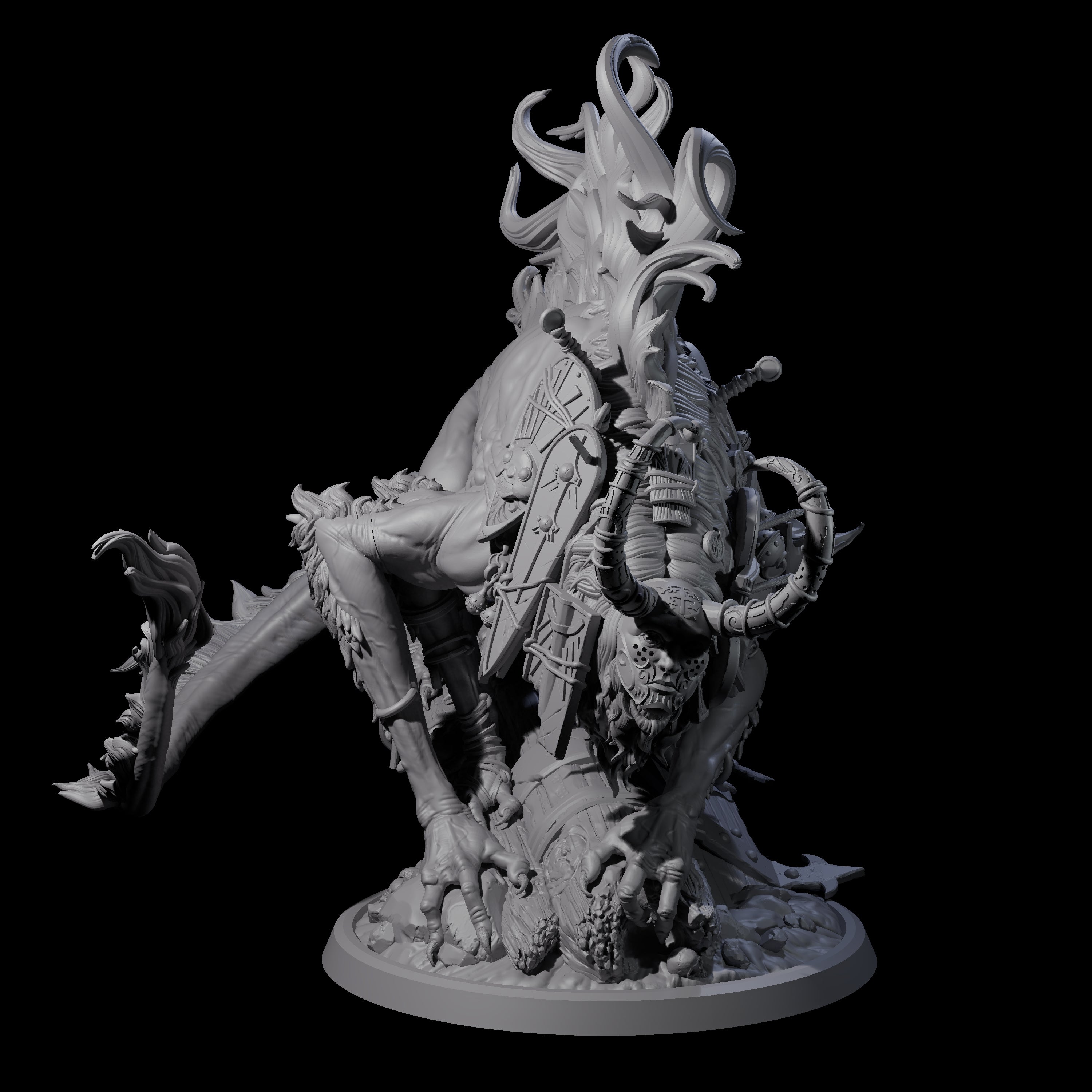 Sneaking Masked Bulezau Miniature for Dungeons and Dragons, Pathfinder or other TTRPGs