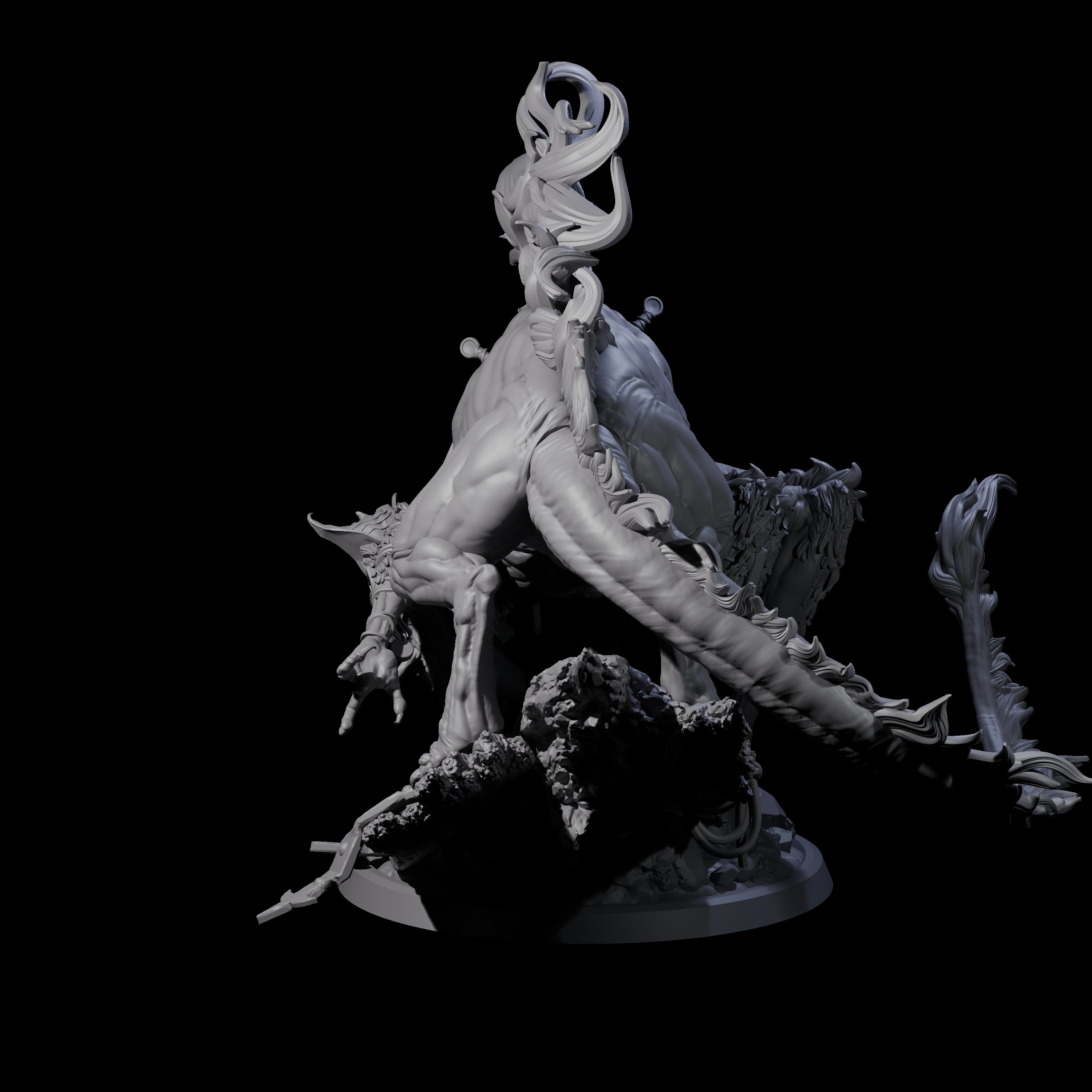 Sneaking Masked Bulezau Miniature for Dungeons and Dragons, Pathfinder or other TTRPGs