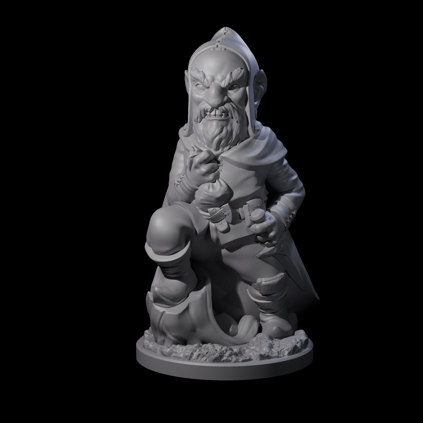 Sneaky Gnome Thief A Miniature for Dungeons and Dragons, Pathfinder or other TTRPGs