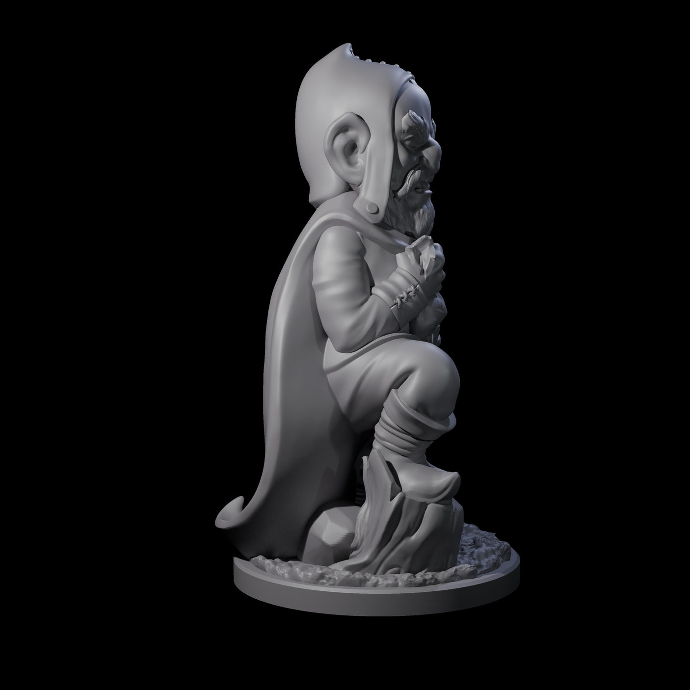 Sneaky Gnome Thief A Miniature for Dungeons and Dragons, Pathfinder or other TTRPGs