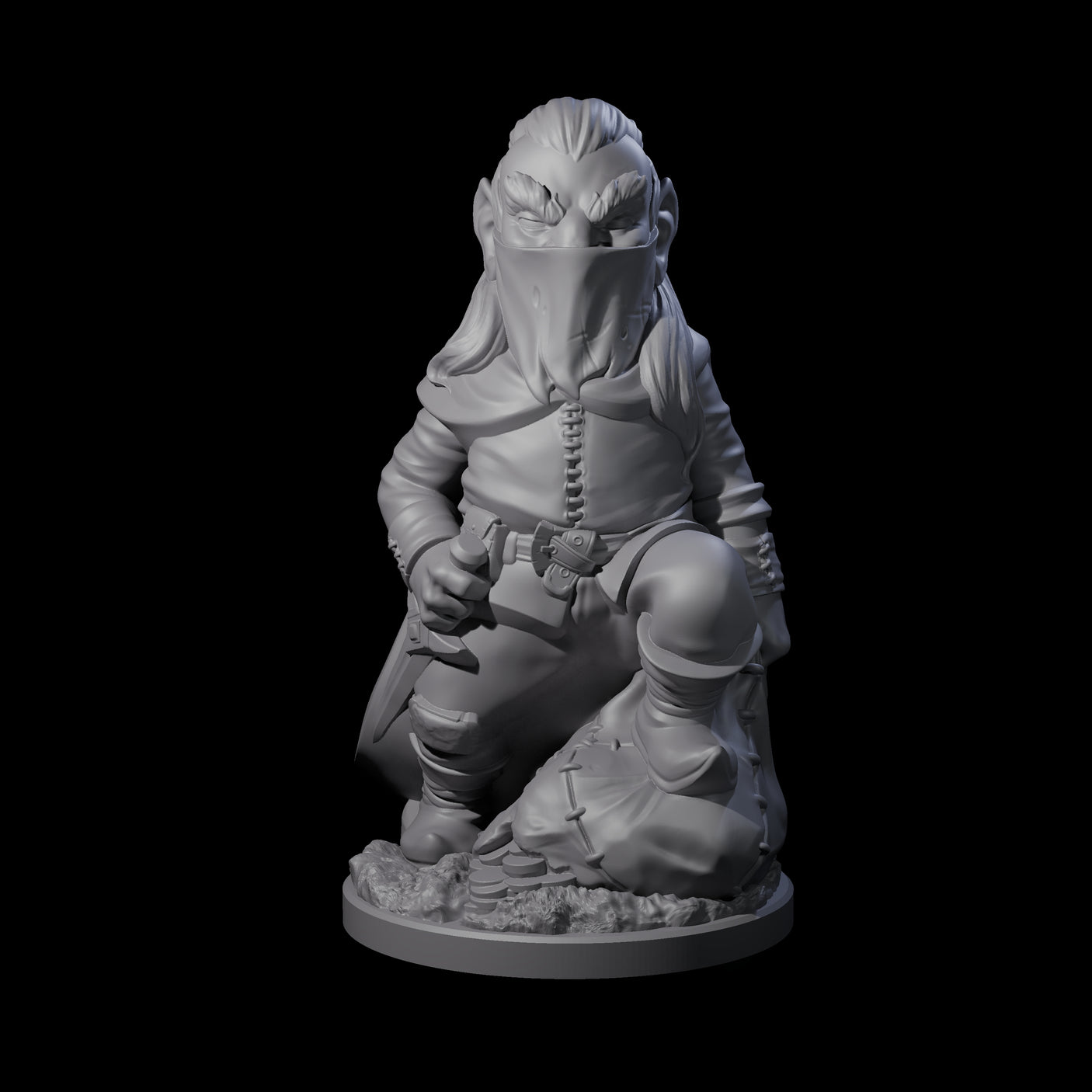 Sneaky Gnome Thieves Miniature for Dungeons and Dragons, Pathfinder or other TTRPGs