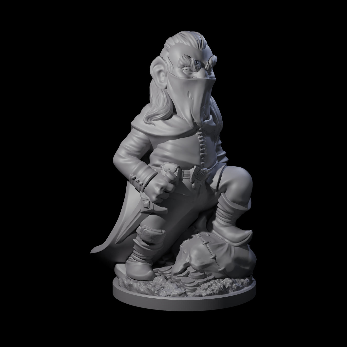 Sneaky Gnome Thieves Miniature for Dungeons and Dragons, Pathfinder or other TTRPGs