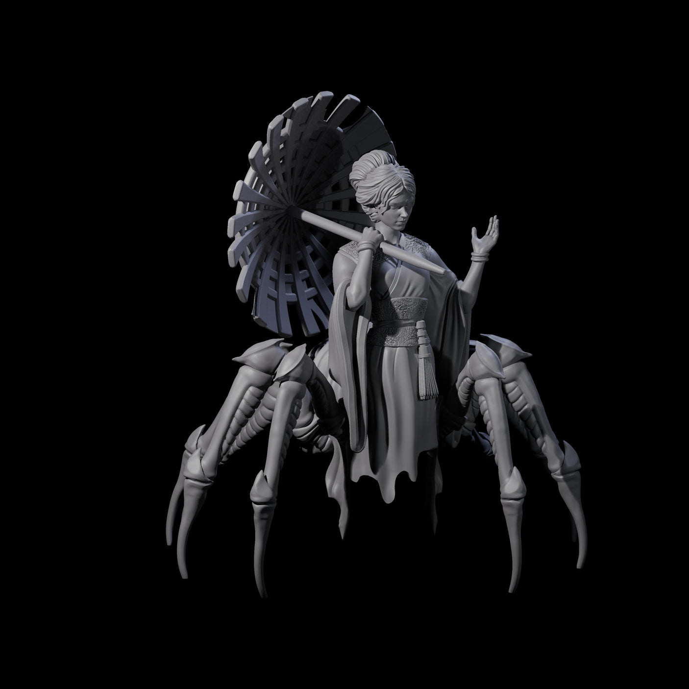 Sneaky Jorogumo Miniature for Dungeons and Dragons, Pathfinder or other TTRPGs