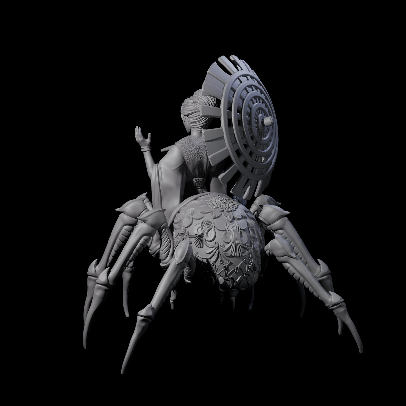 Sneaky Jorogumo Miniature for Dungeons and Dragons, Pathfinder or other TTRPGs