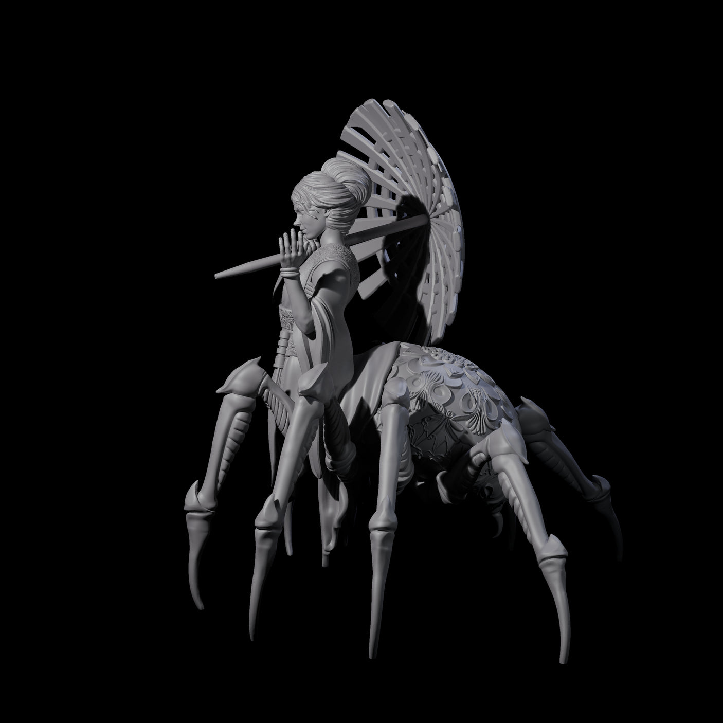 Sneaky Jorogumo Miniature for Dungeons and Dragons, Pathfinder or other TTRPGs