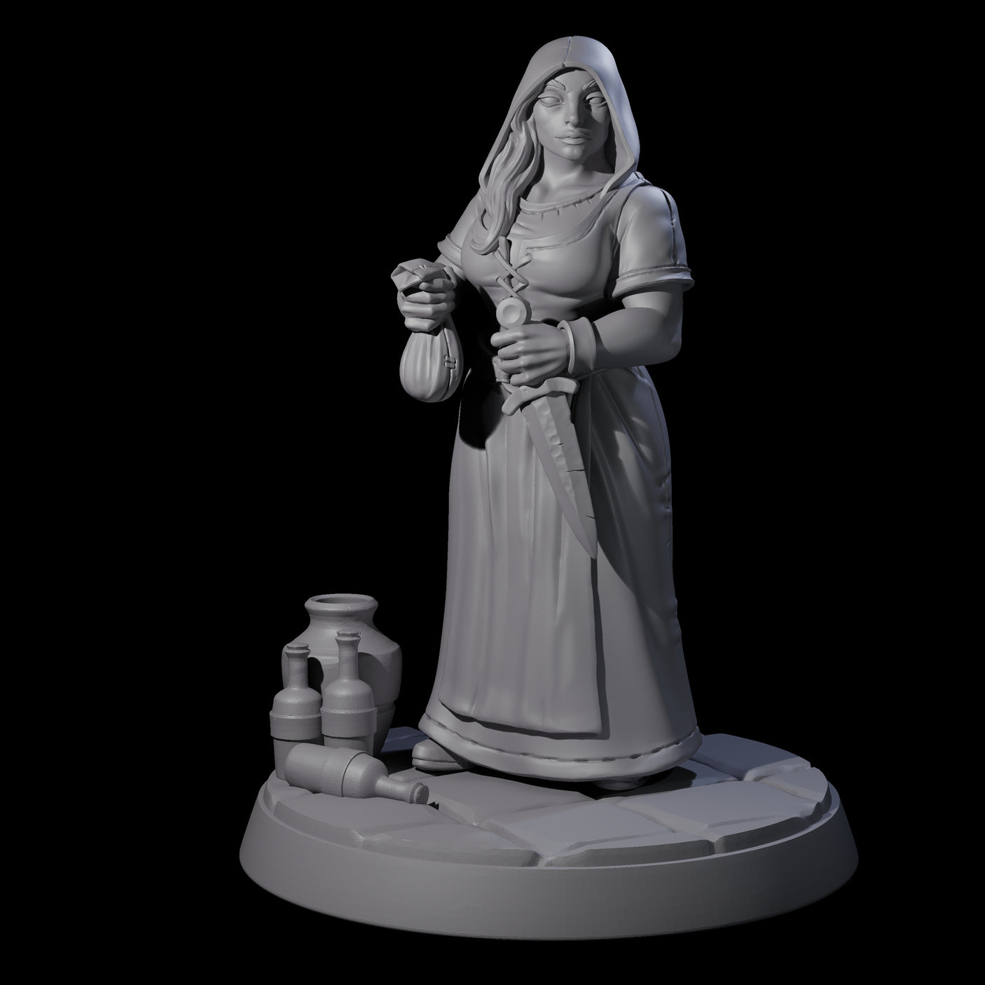 Sneaky Village Thief Miniature for Dungeons and Dragons, Pathfinder or other TTRPGs