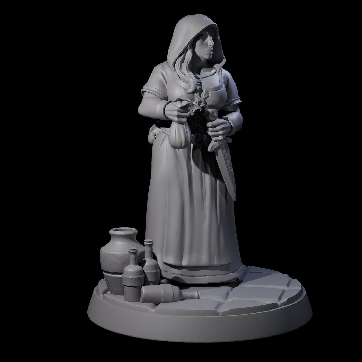 Sneaky Village Thief Miniature for Dungeons and Dragons, Pathfinder or other TTRPGs
