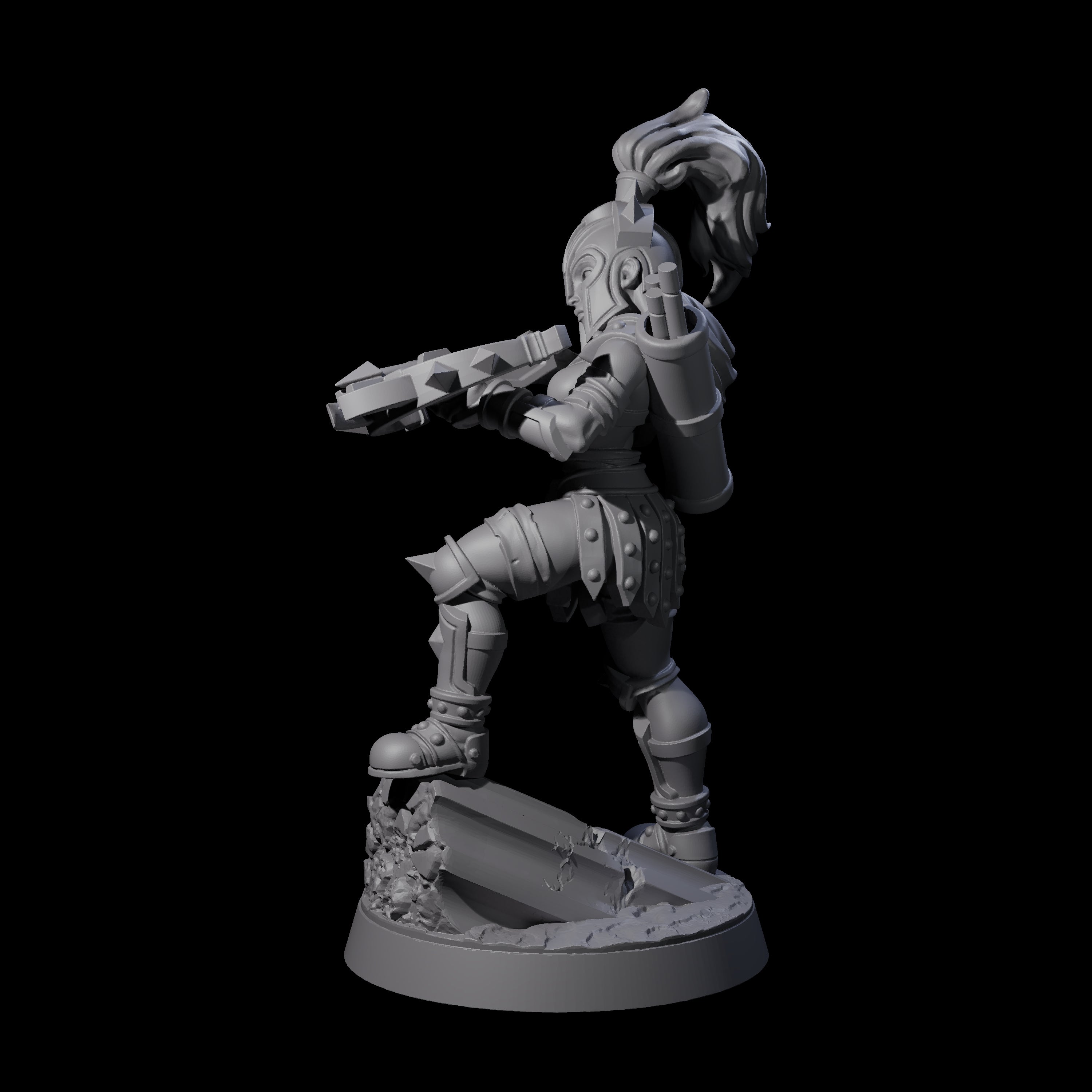 Sniping Gladiator Miniature for Dungeons and Dragons, Pathfinder or other TTRPGs