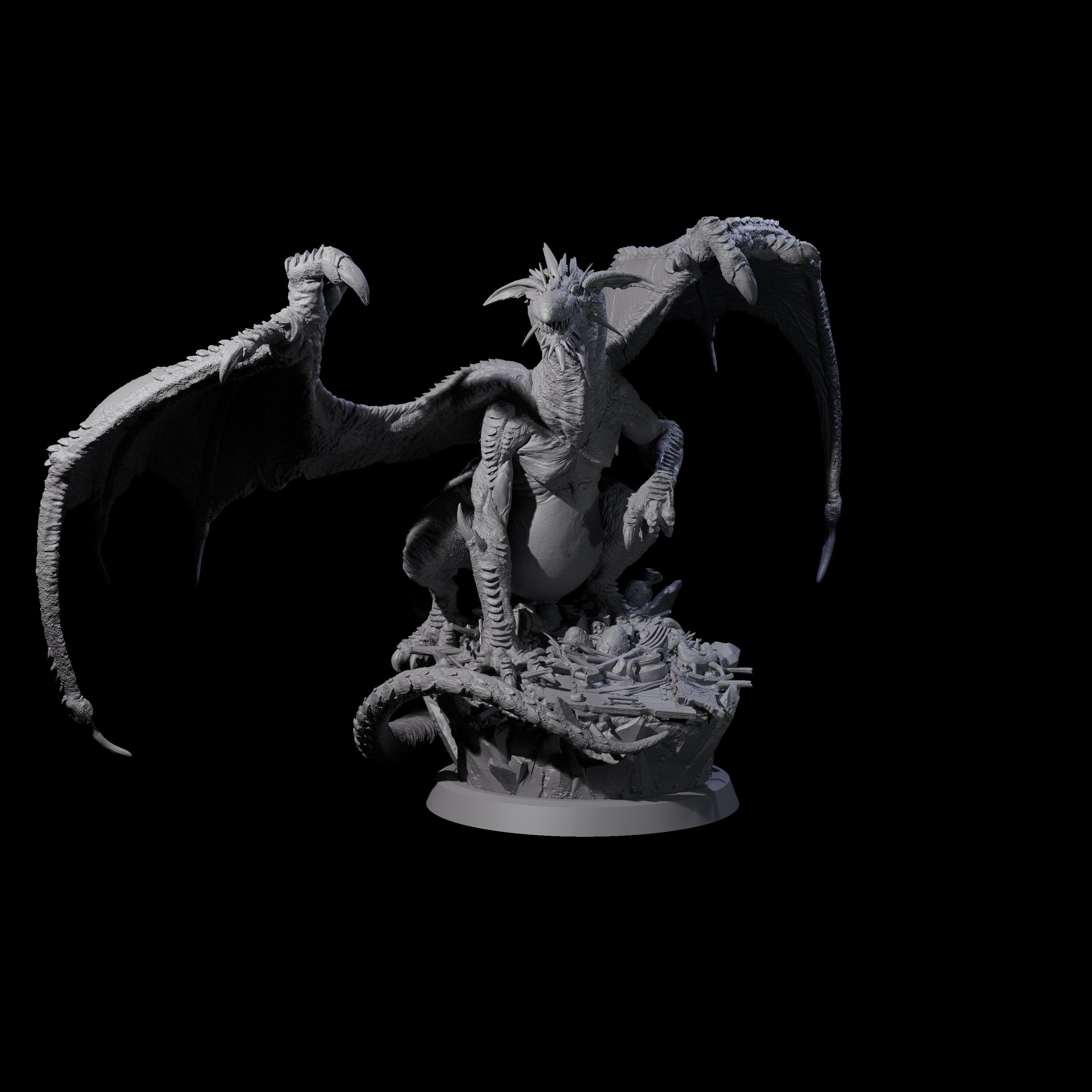 Snivelling Troll Dragon Miniature for Dungeons and Dragons, Pathfinder or other TTRPGs