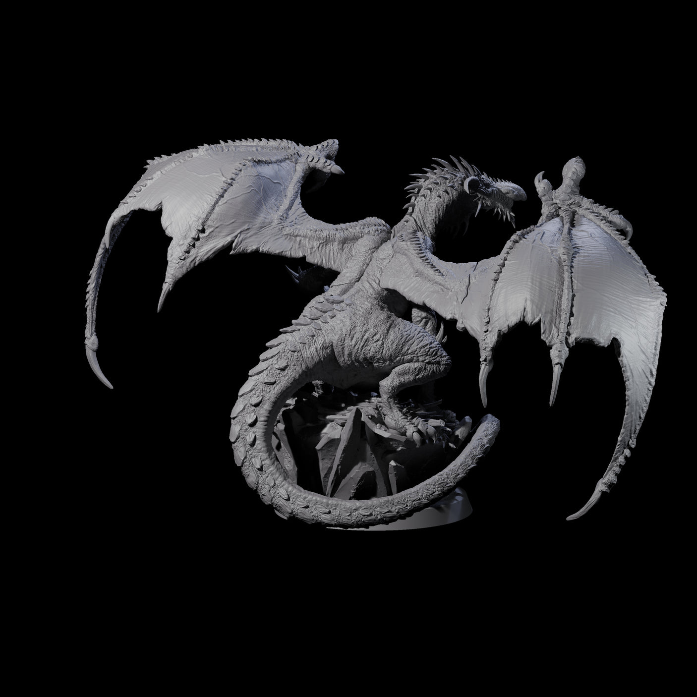 Snivelling Troll Dragon Miniature for Dungeons and Dragons, Pathfinder or other TTRPGs