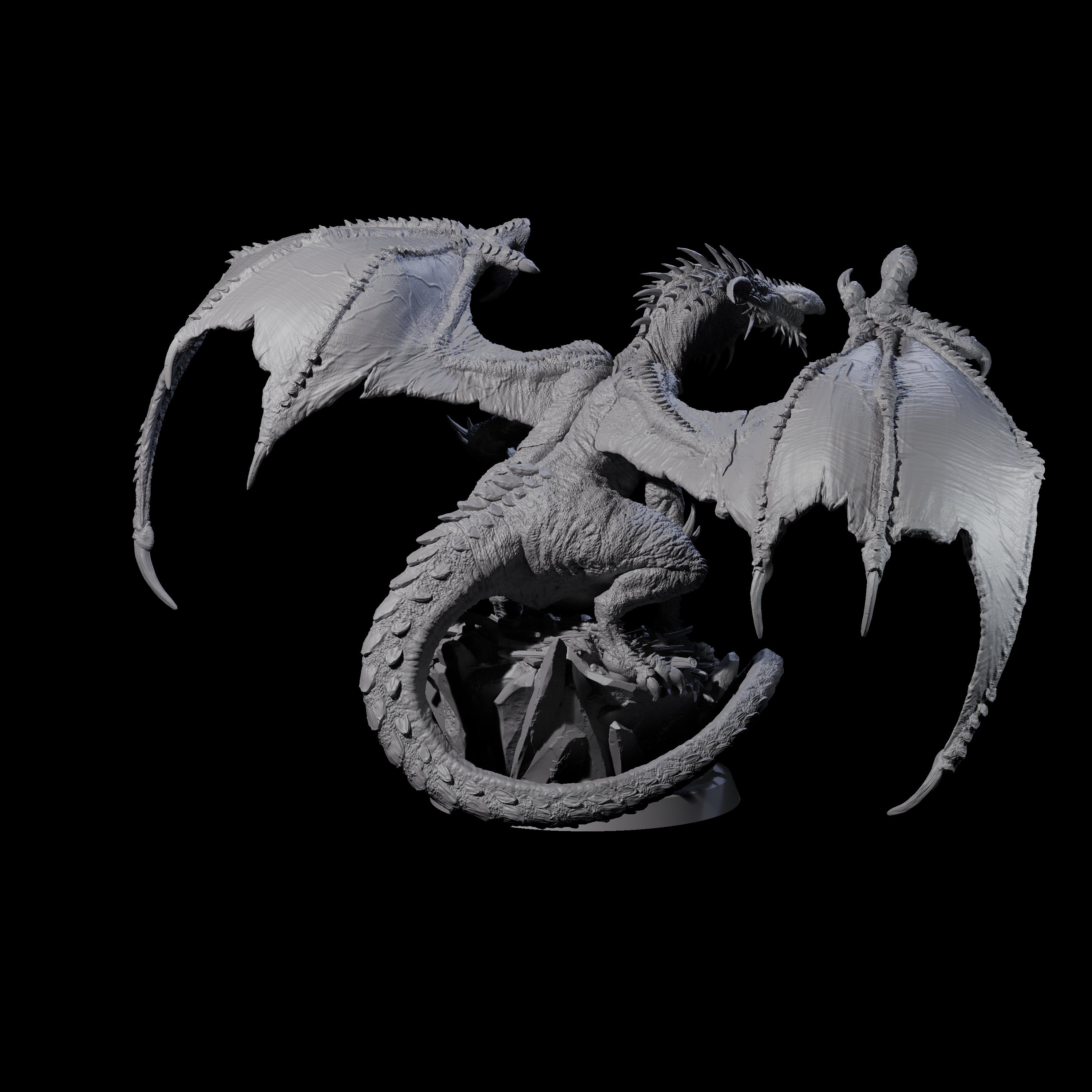 Snivelling Troll Dragon Miniature for Dungeons and Dragons, Pathfinder or other TTRPGs