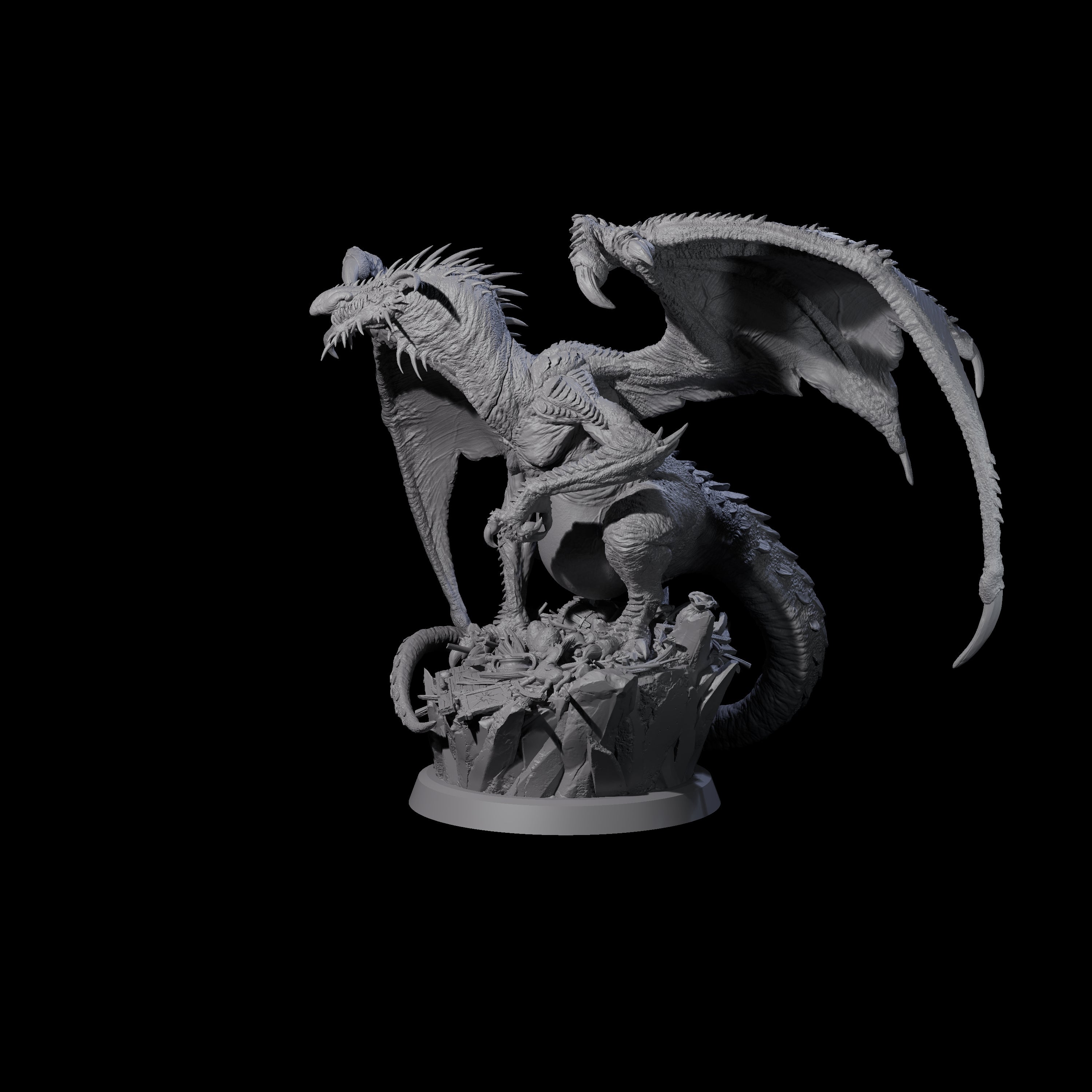 Snivelling Troll Dragon Miniature for Dungeons and Dragons, Pathfinder or other TTRPGs