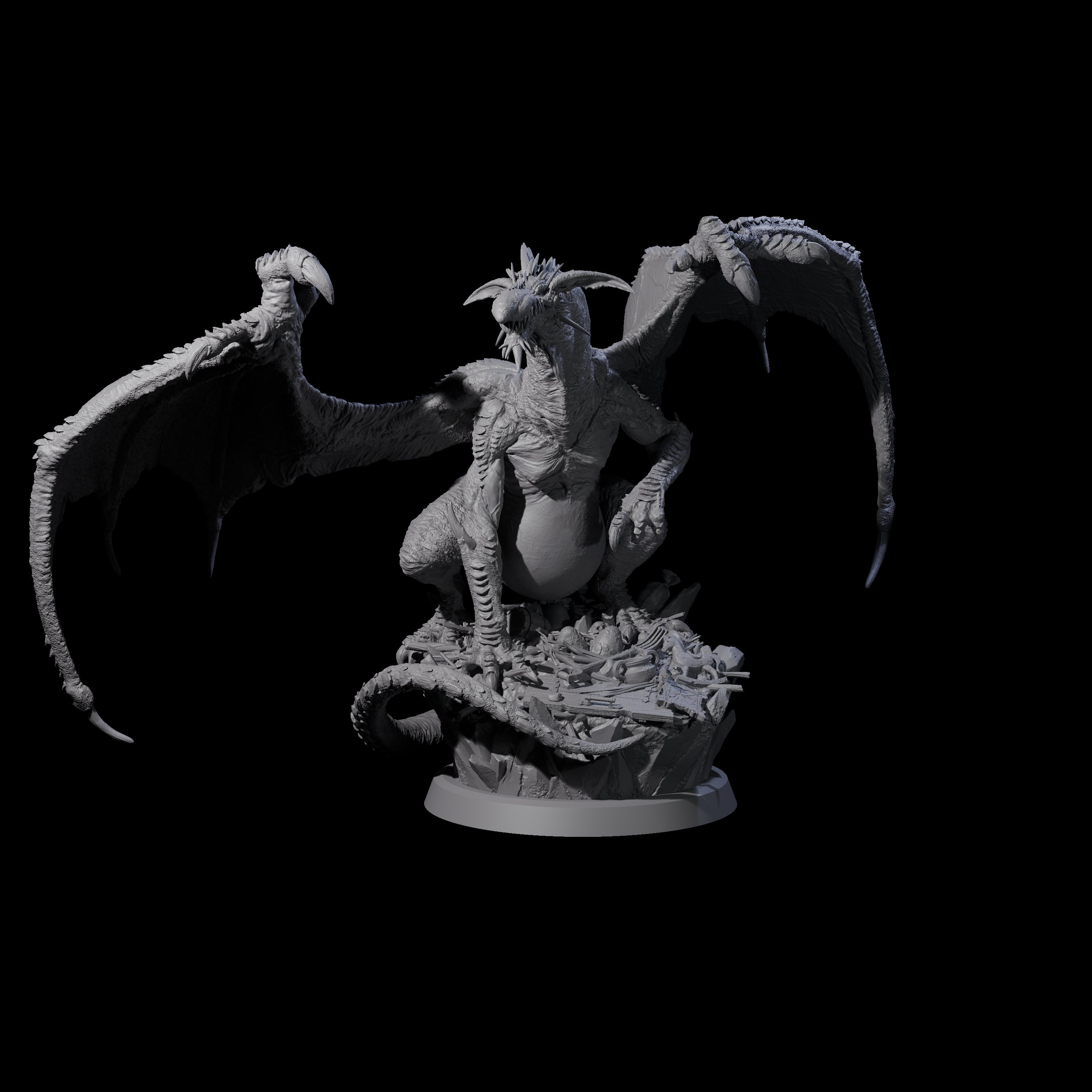 Snivelling Troll Dragon Miniature for Dungeons and Dragons, Pathfinder or other TTRPGs