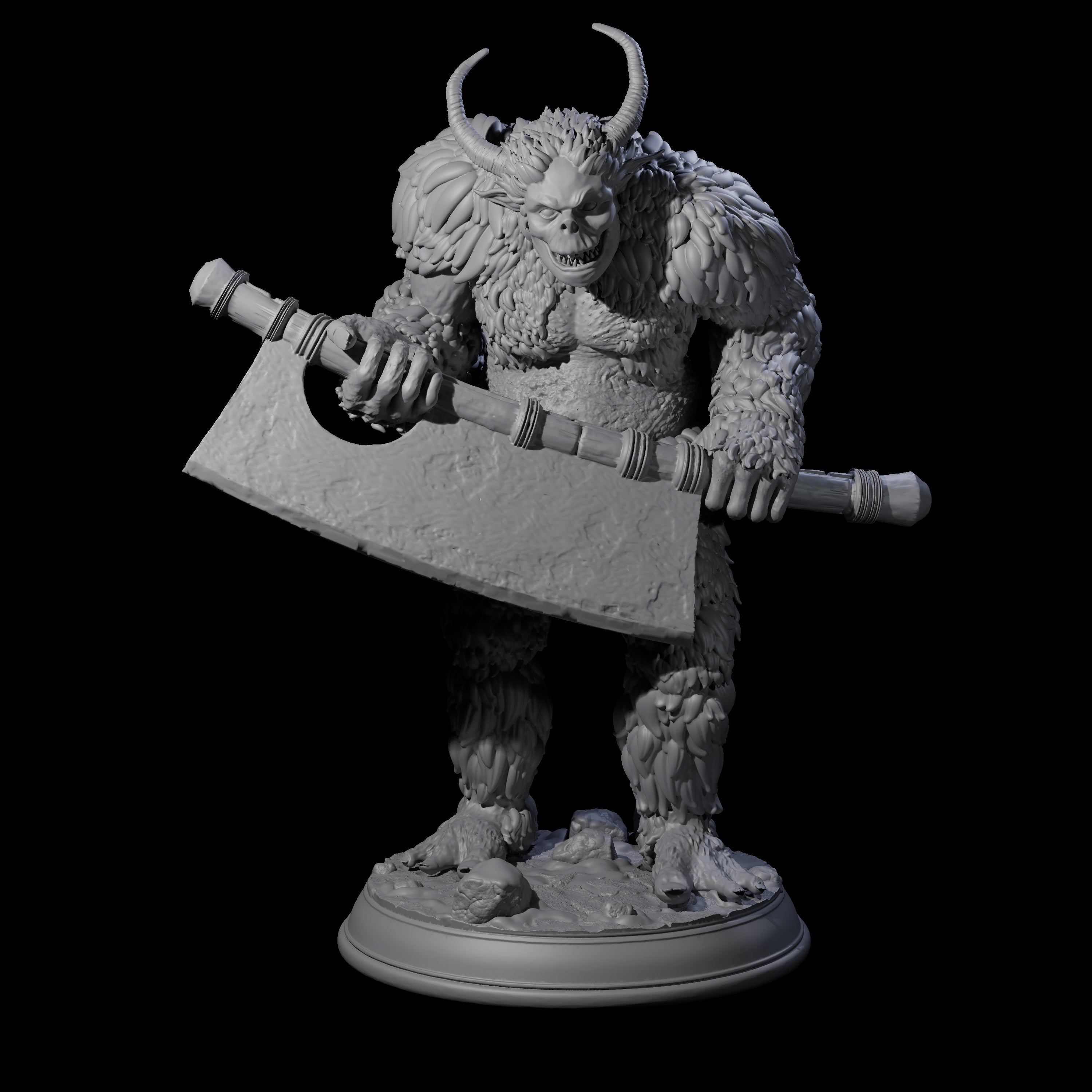 Snow Troll A Miniature for Dungeons and Dragons, Pathfinder or other TTRPGs