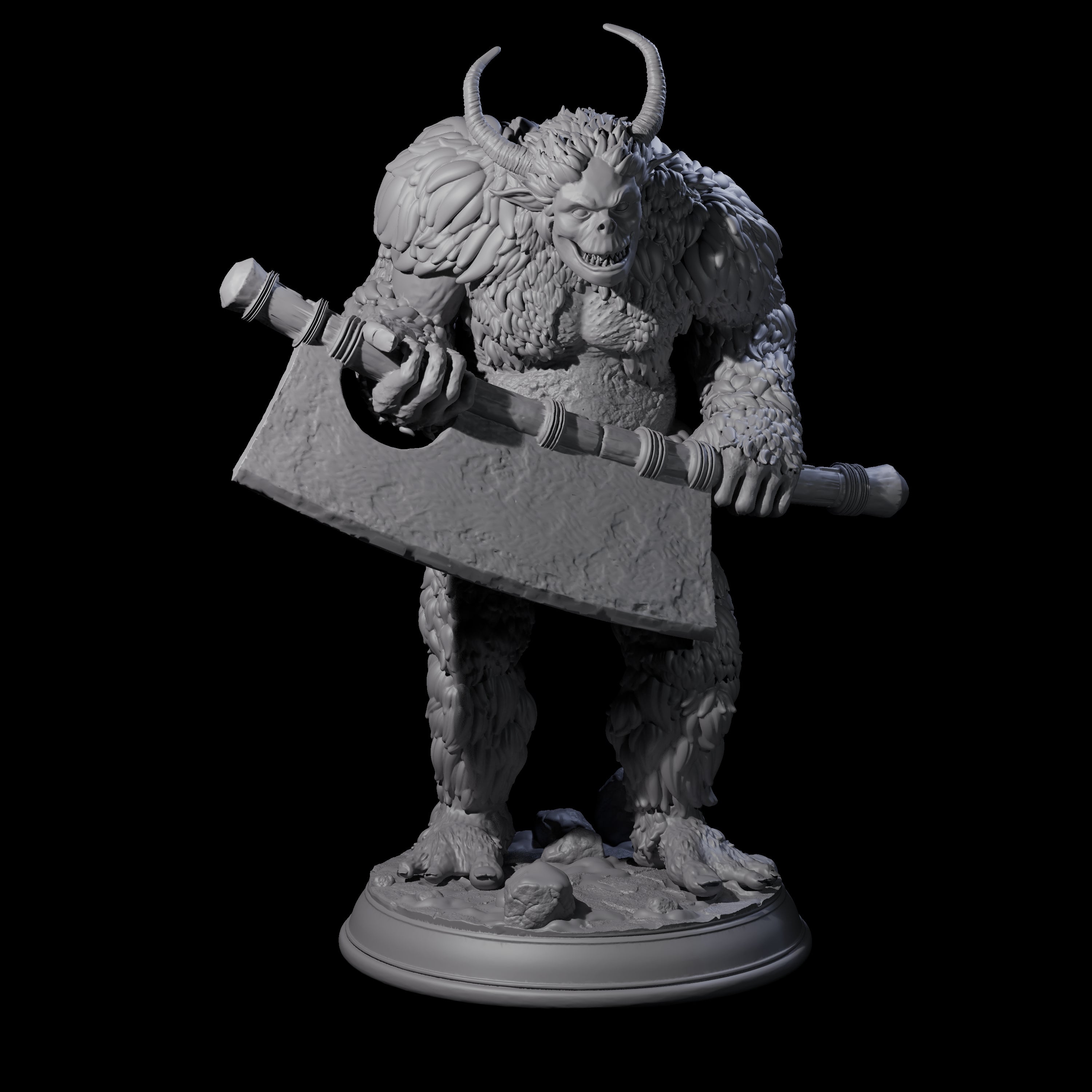 Snow Troll A Miniature for Dungeons and Dragons, Pathfinder or other TTRPGs