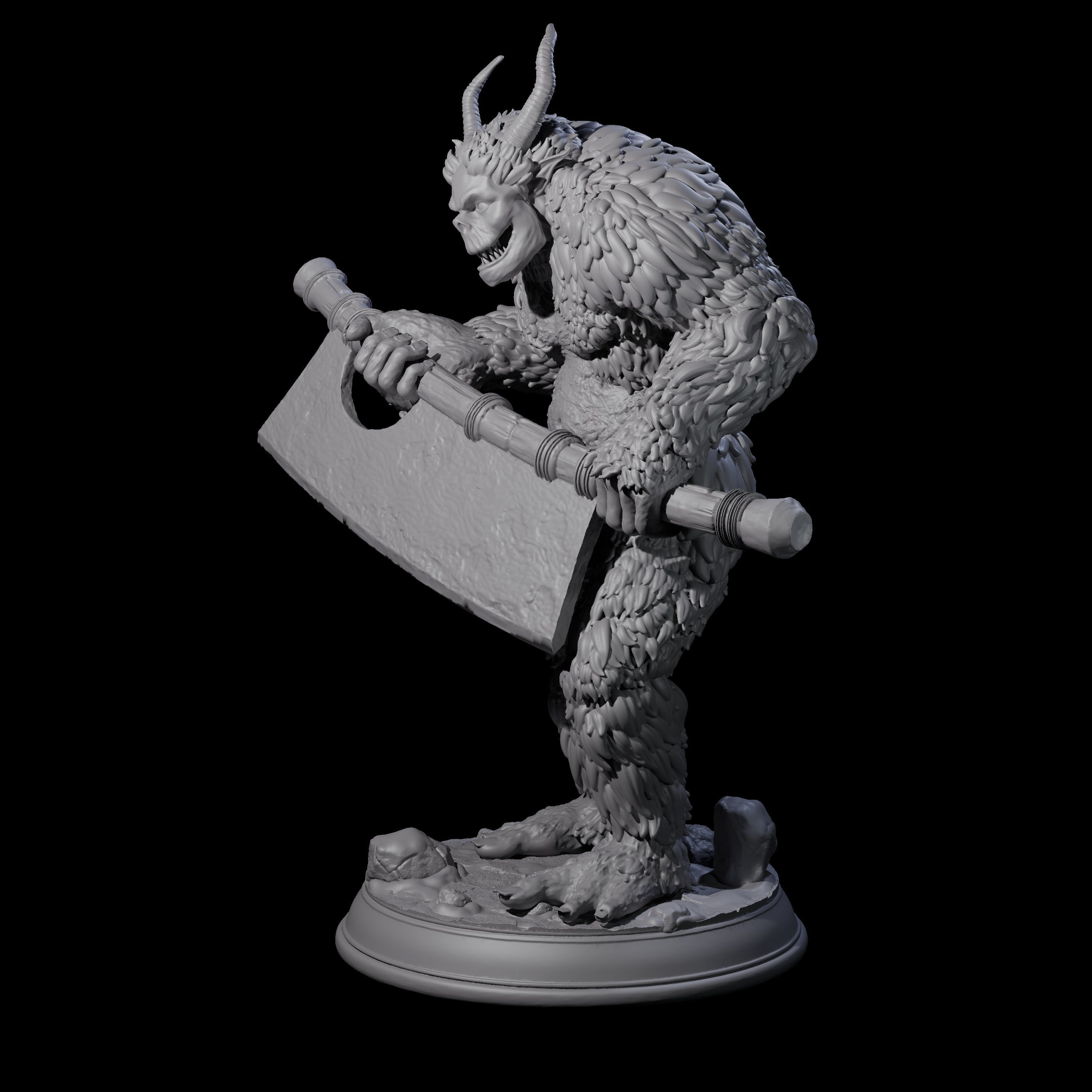 Snow Troll A Miniature for Dungeons and Dragons, Pathfinder or other TTRPGs