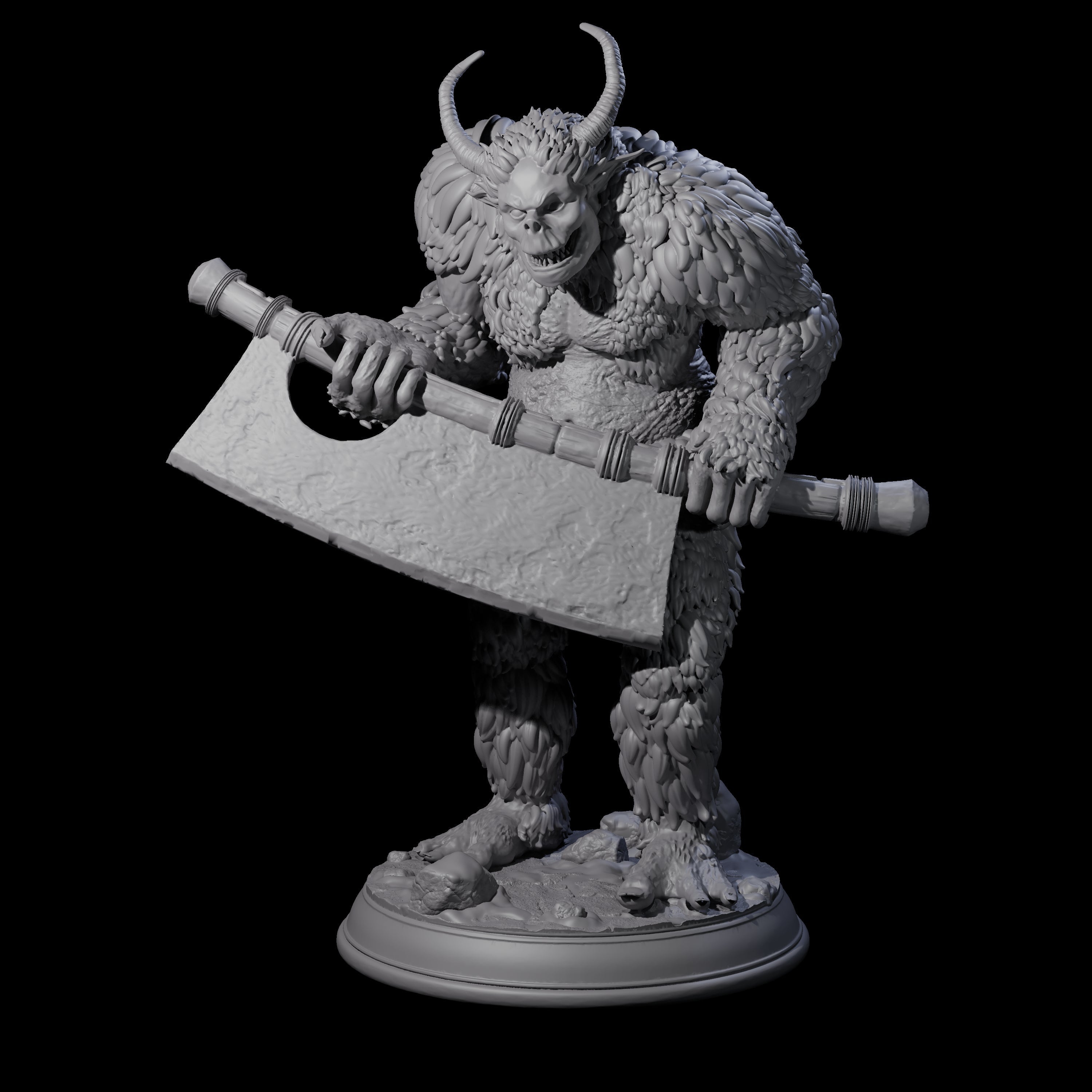 Snow Troll A Miniature for Dungeons and Dragons, Pathfinder or other TTRPGs