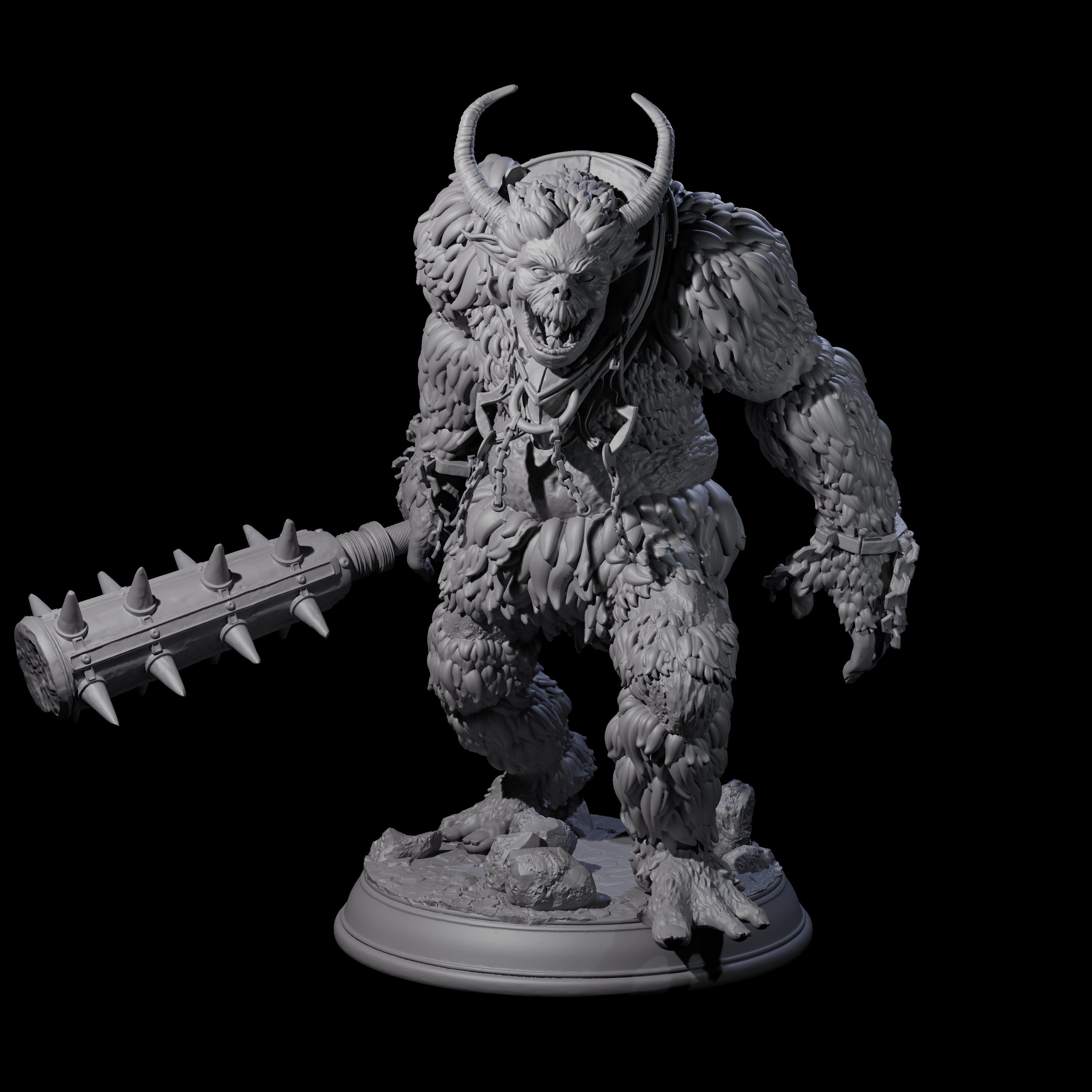 Snow Troll B Miniature for Dungeons and Dragons, Pathfinder or other TTRPGs