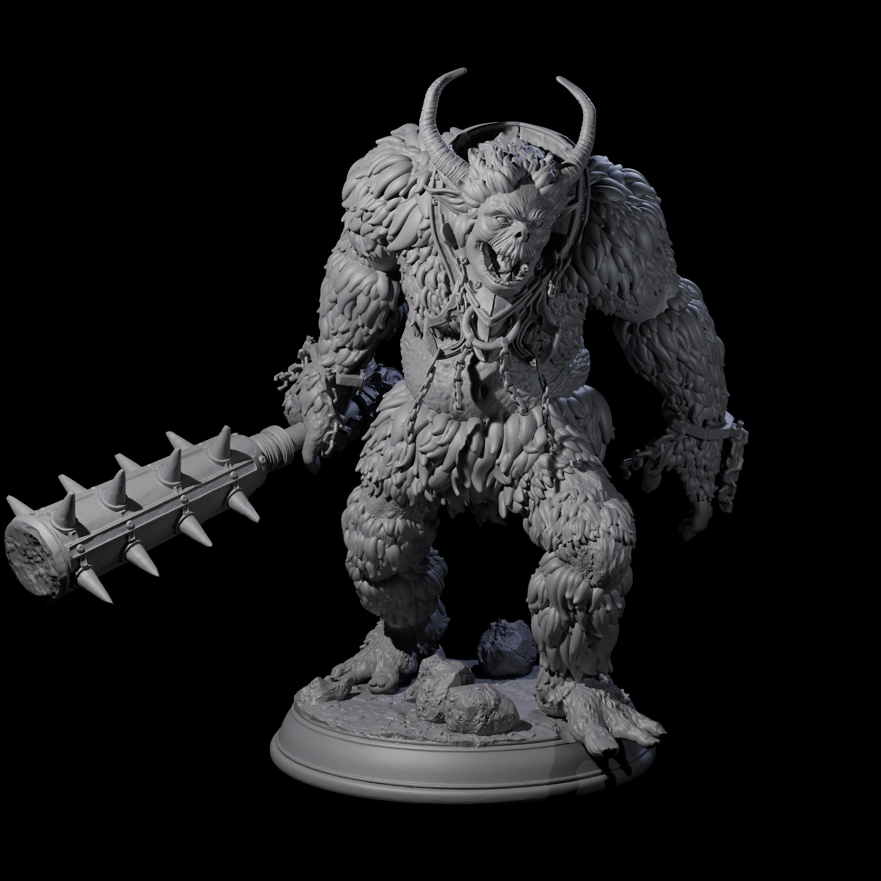 Snow Troll B Miniature for Dungeons and Dragons, Pathfinder or other TTRPGs