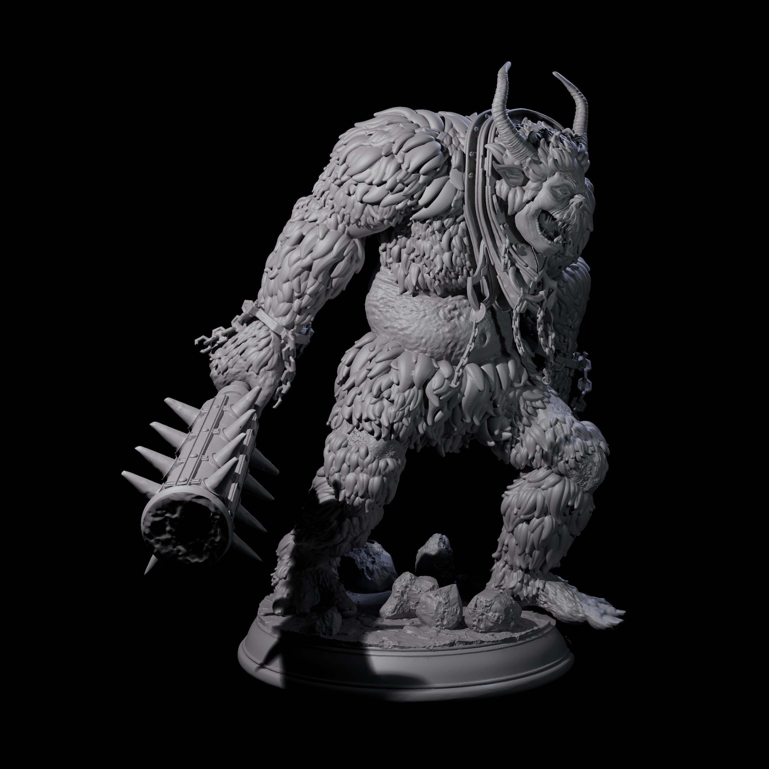 Snow Troll B Miniature for Dungeons and Dragons, Pathfinder or other TTRPGs