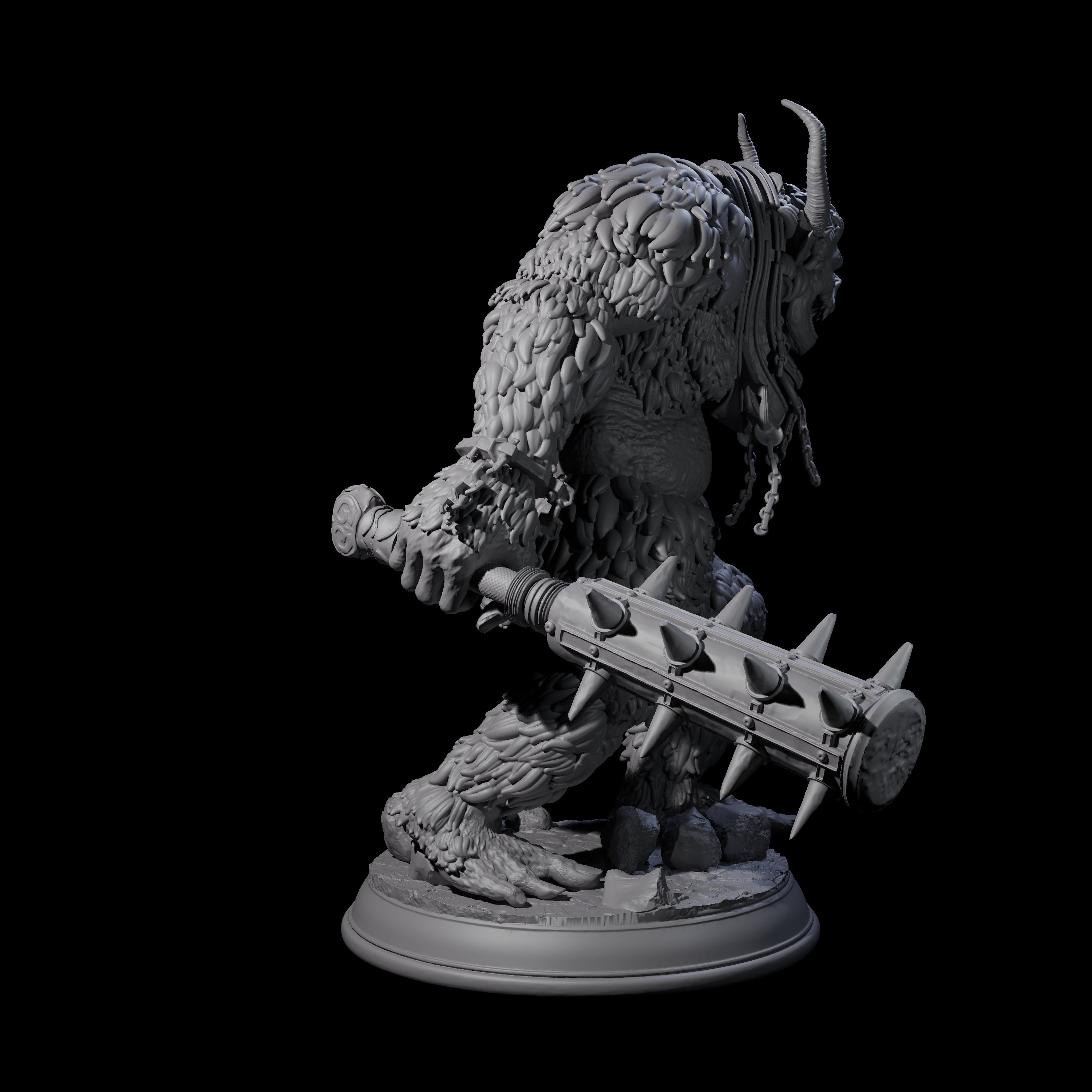 Snow Troll B Miniature for Dungeons and Dragons, Pathfinder or other TTRPGs