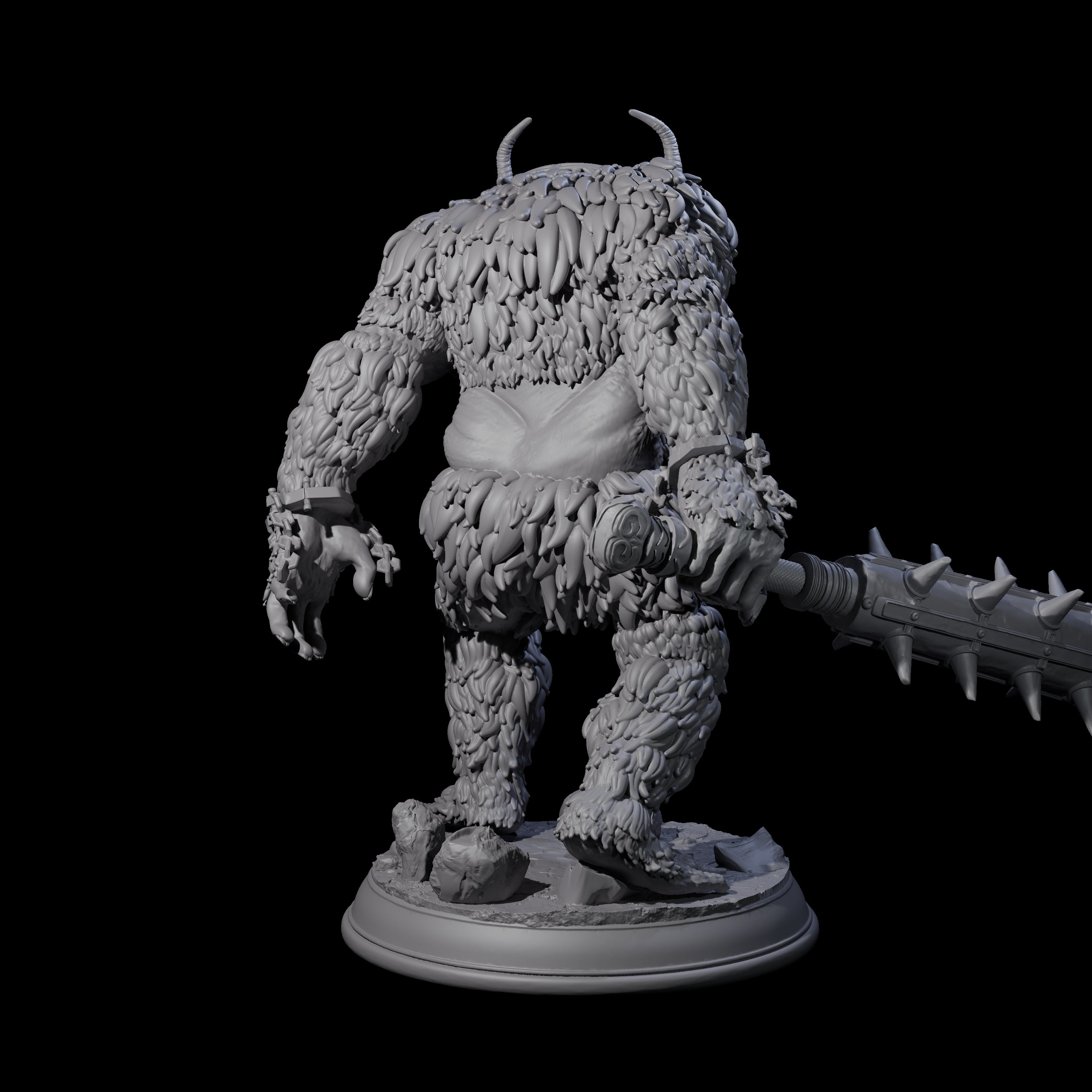 Snow Troll B Miniature for Dungeons and Dragons, Pathfinder or other TTRPGs