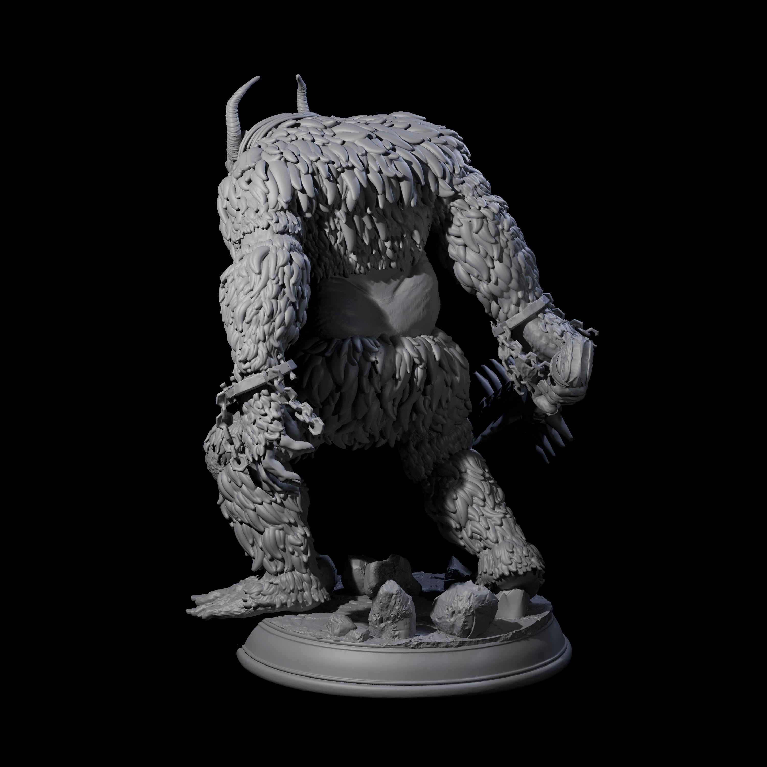 Snow Troll B Miniature for Dungeons and Dragons, Pathfinder or other TTRPGs