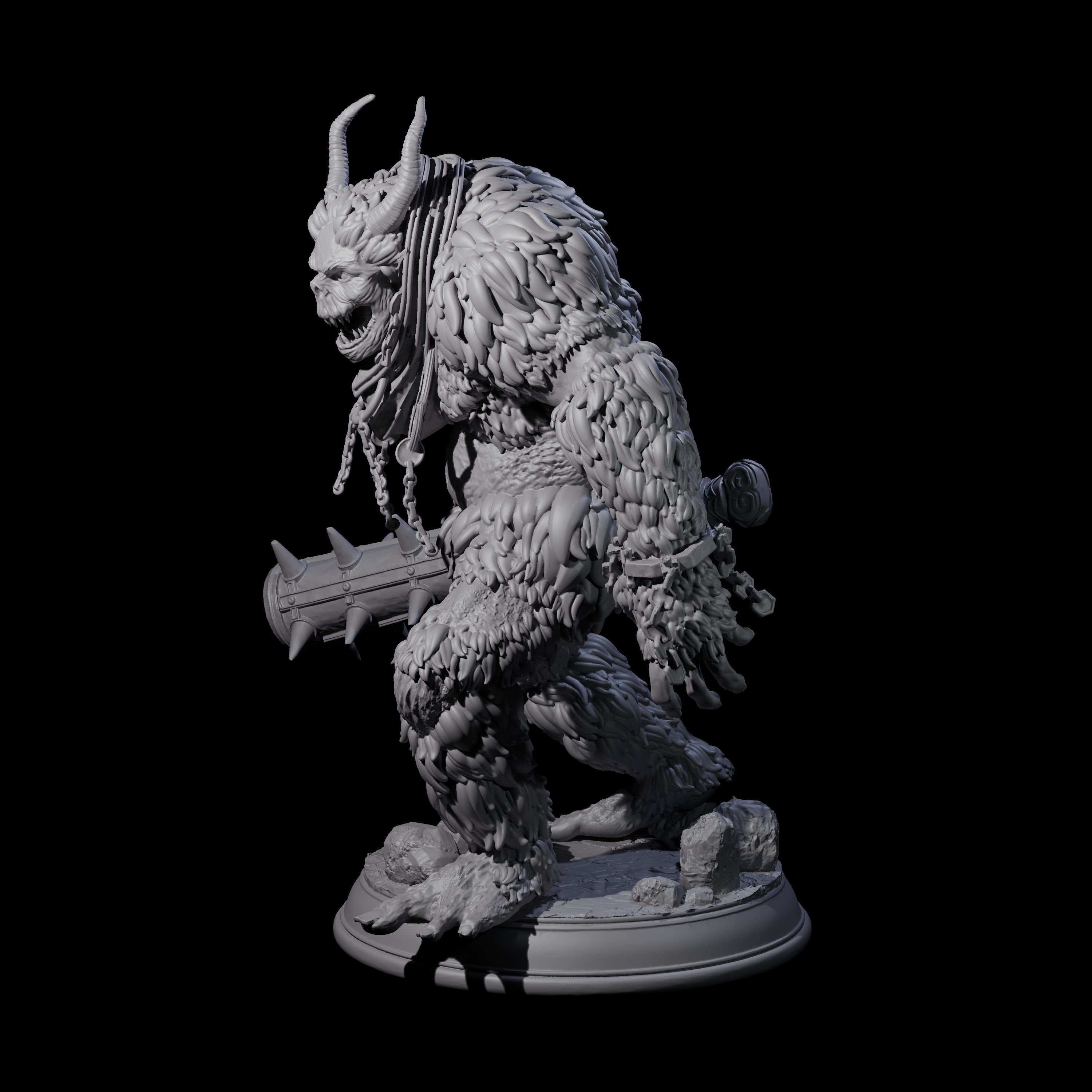 Snow Troll B Miniature for Dungeons and Dragons, Pathfinder or other TTRPGs