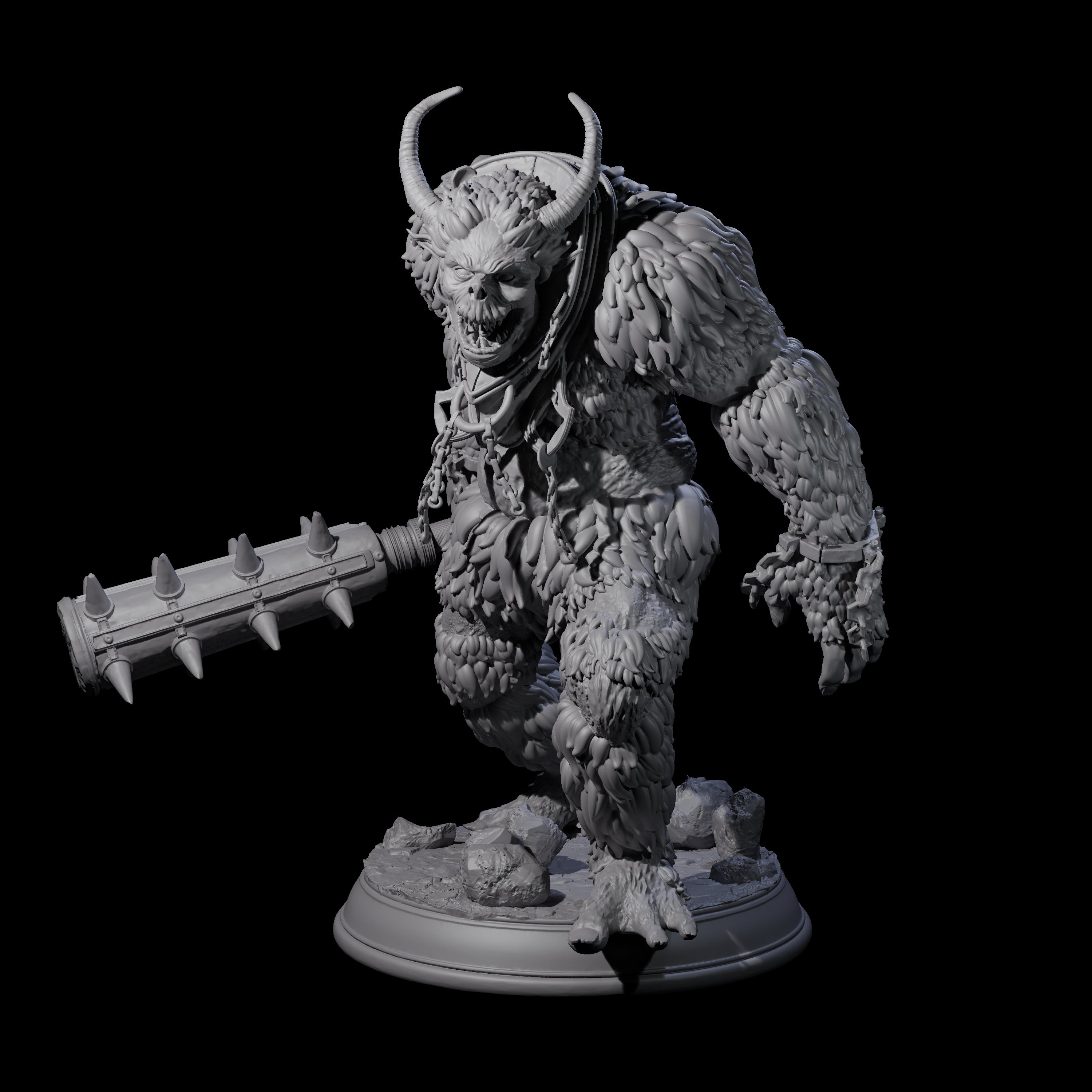 Snow Troll B Miniature for Dungeons and Dragons, Pathfinder or other TTRPGs