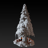 Snowy Pine Miniature for Dungeons and Dragons, Pathfinder or other TTRPGs