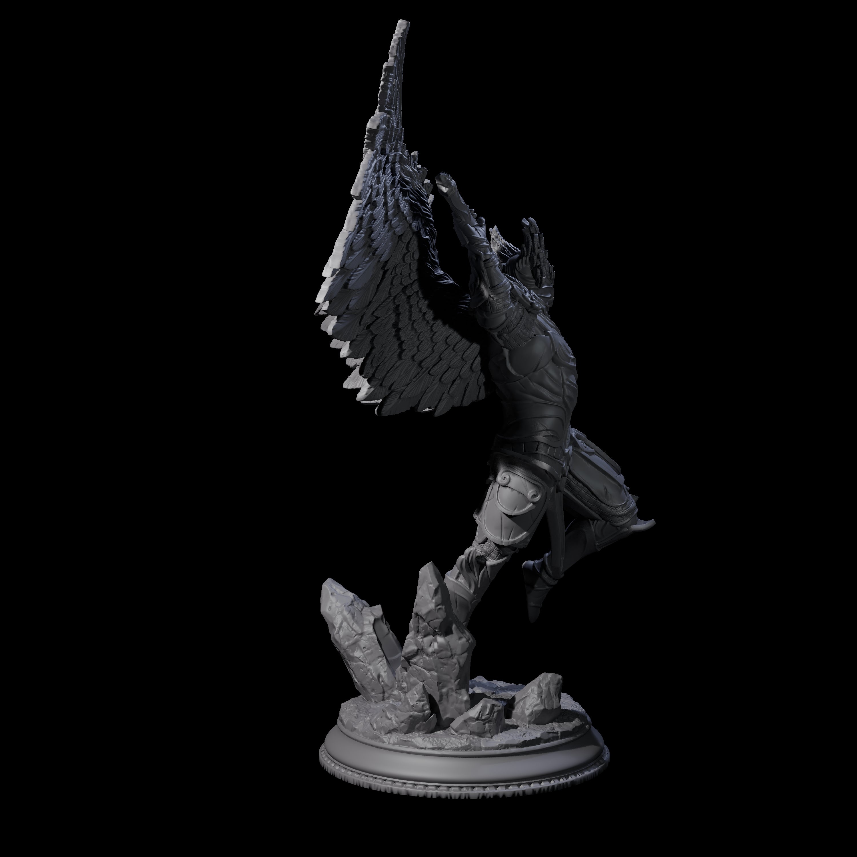 Soaring Deva A Miniature for Dungeons and Dragons, Pathfinder or other TTRPGs