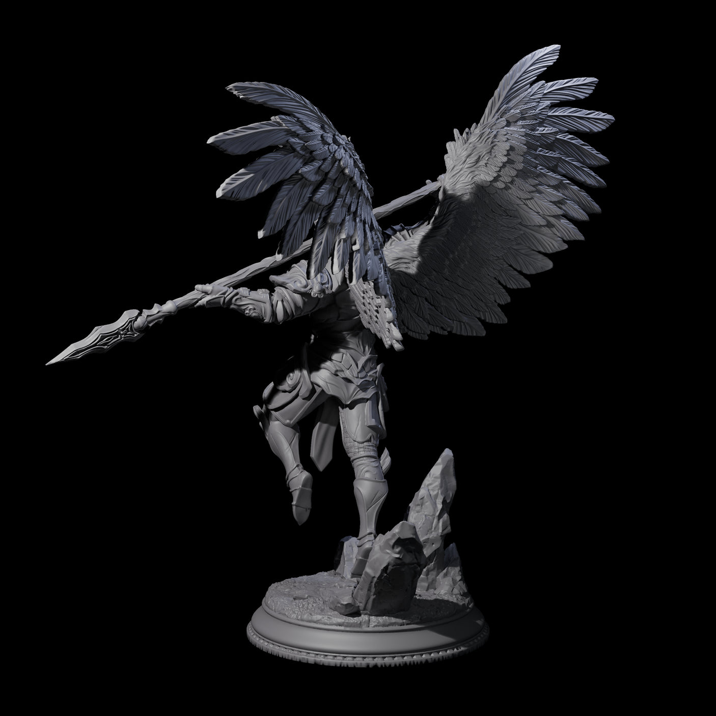 Soaring Deva A Miniature for Dungeons and Dragons, Pathfinder or other TTRPGs