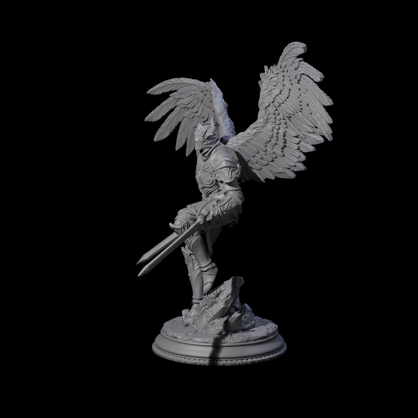 Soaring Deva B Miniature for Dungeons and Dragons, Pathfinder or other TTRPGs