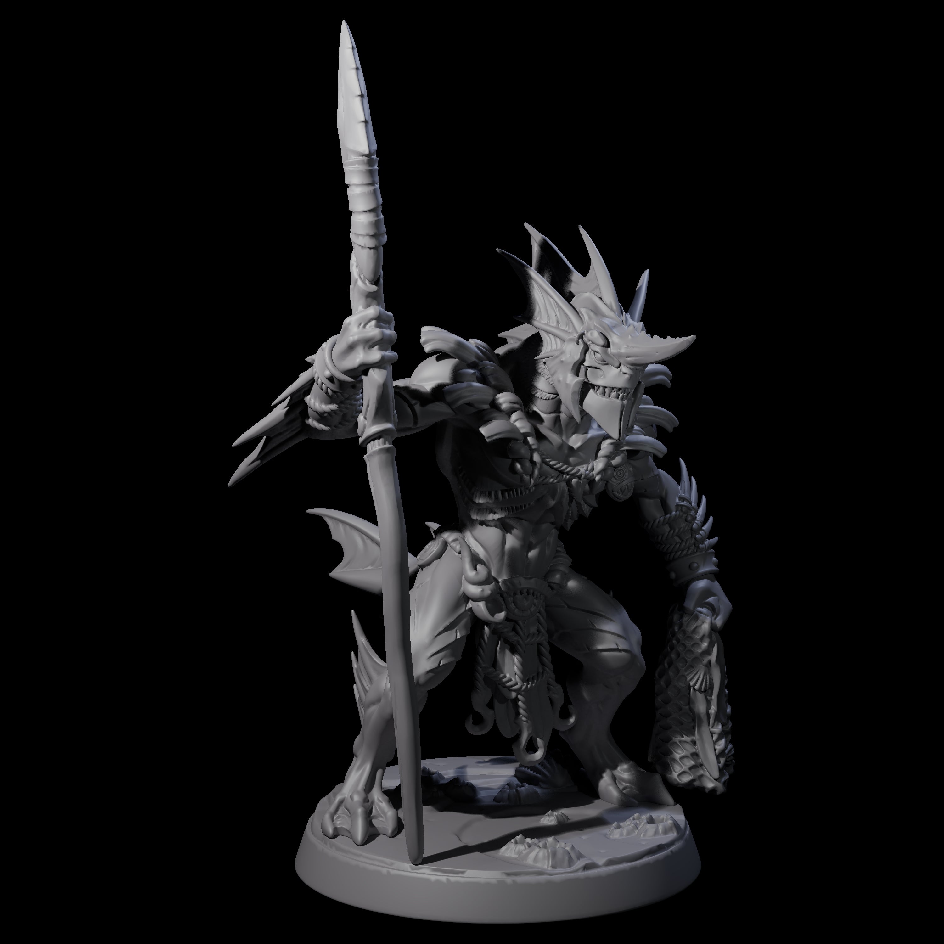 Sodden Sahuagin Warrior D Miniature for Dungeons and Dragons, Pathfinder or other TTRPGs