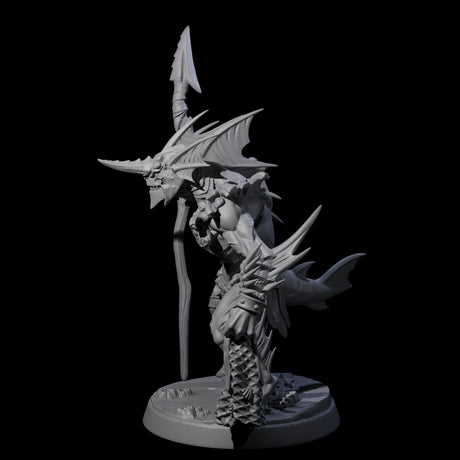 Sodden Sahuagin Warrior D Miniature for Dungeons and Dragons, Pathfinder or other TTRPGs
