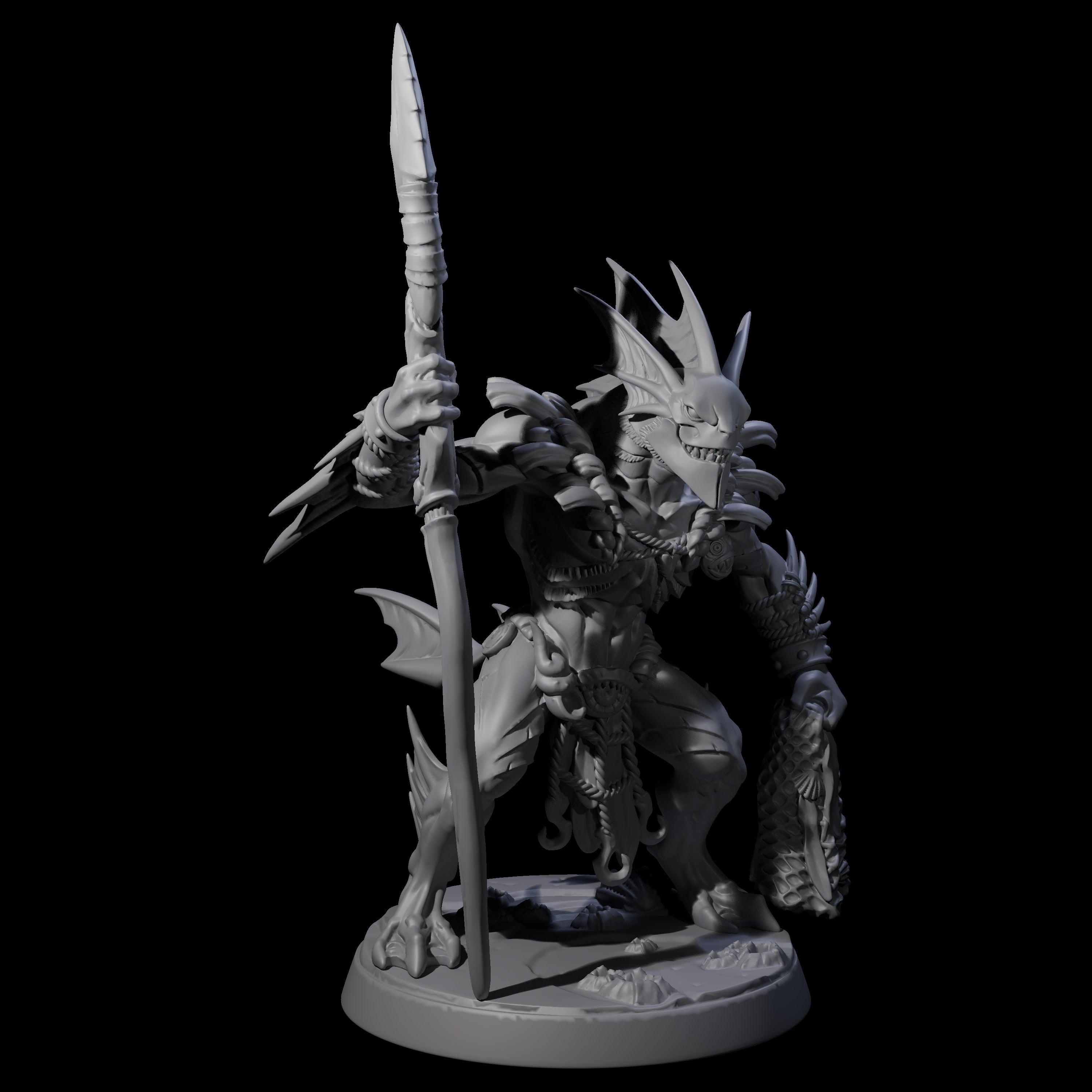 Sodden Sahuagin Warrior D Miniature for Dungeons and Dragons, Pathfinder or other TTRPGs