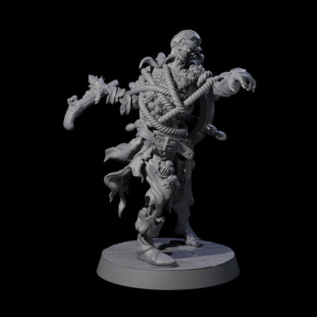 Soggy Undead Pirate Skeleton A Miniature for Dungeons and Dragons, Pathfinder or other TTRPGs