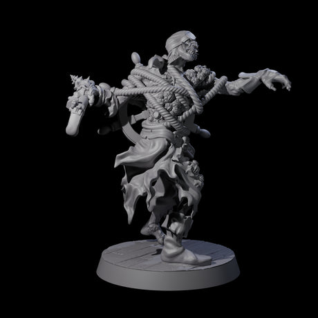 Soggy Undead Pirate Skeleton A Miniature for Dungeons and Dragons, Pathfinder or other TTRPGs