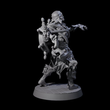 Soggy Undead Pirate Skeleton A Miniature for Dungeons and Dragons, Pathfinder or other TTRPGs