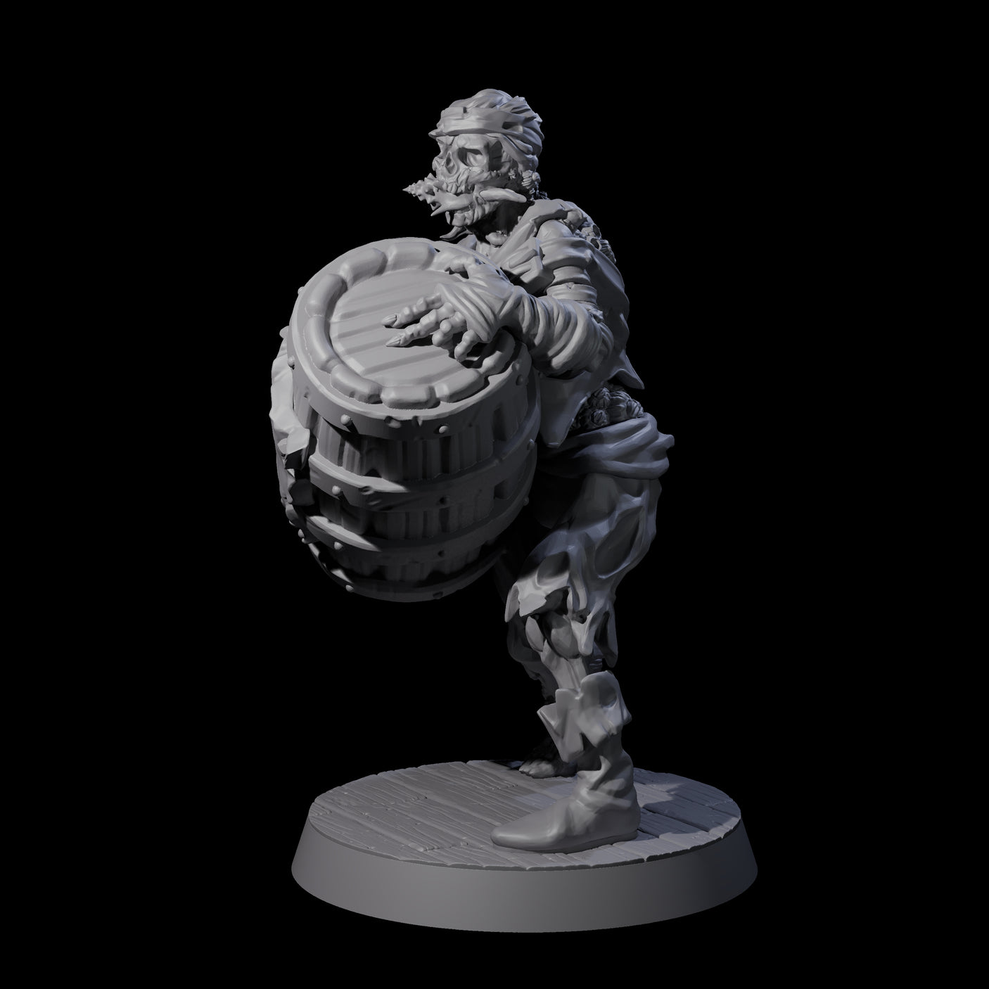Soggy Undead Pirate Skeleton A Miniature for Dungeons and Dragons, Pathfinder or other TTRPGs