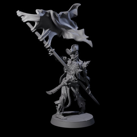 Soggy Undead Pirate Skeleton B Miniature for Dungeons and Dragons, Pathfinder or other TTRPGs