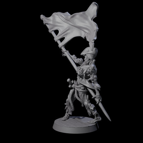Soggy Undead Pirate Skeleton B Miniature for Dungeons and Dragons, Pathfinder or other TTRPGs