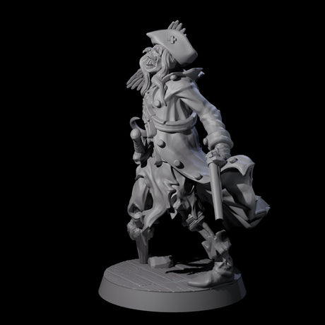 Soggy Undead Pirate Skeleton C Miniature for Dungeons and Dragons, Pathfinder or other TTRPGs