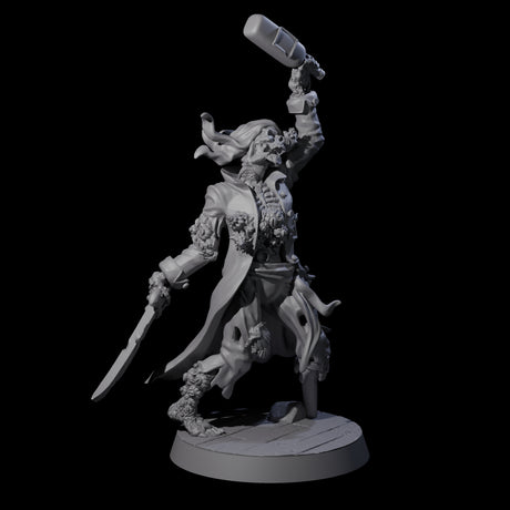 Soggy Undead Pirate Skeleton D Miniature for Dungeons and Dragons, Pathfinder or other TTRPGs
